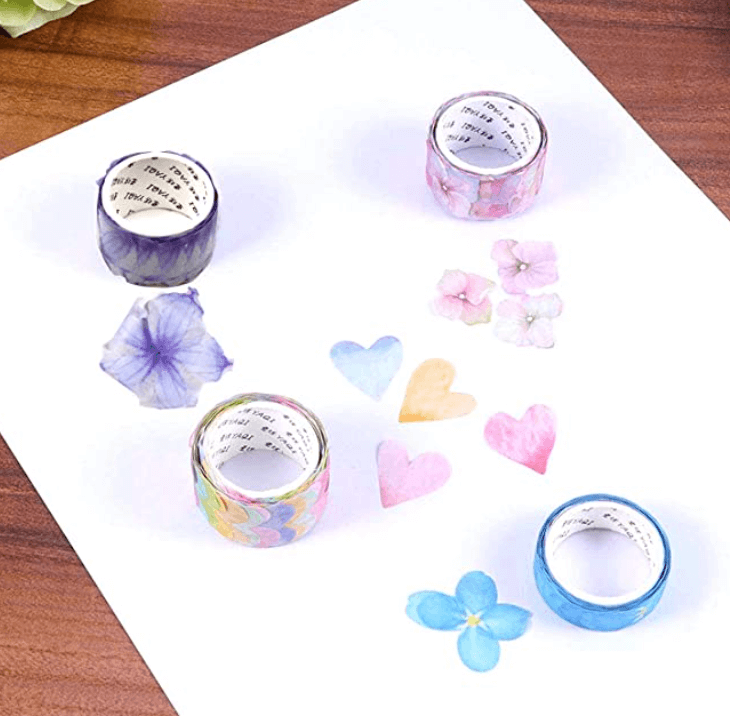 washi tape flower stickers