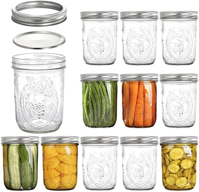 12-16oz wide mouth jars