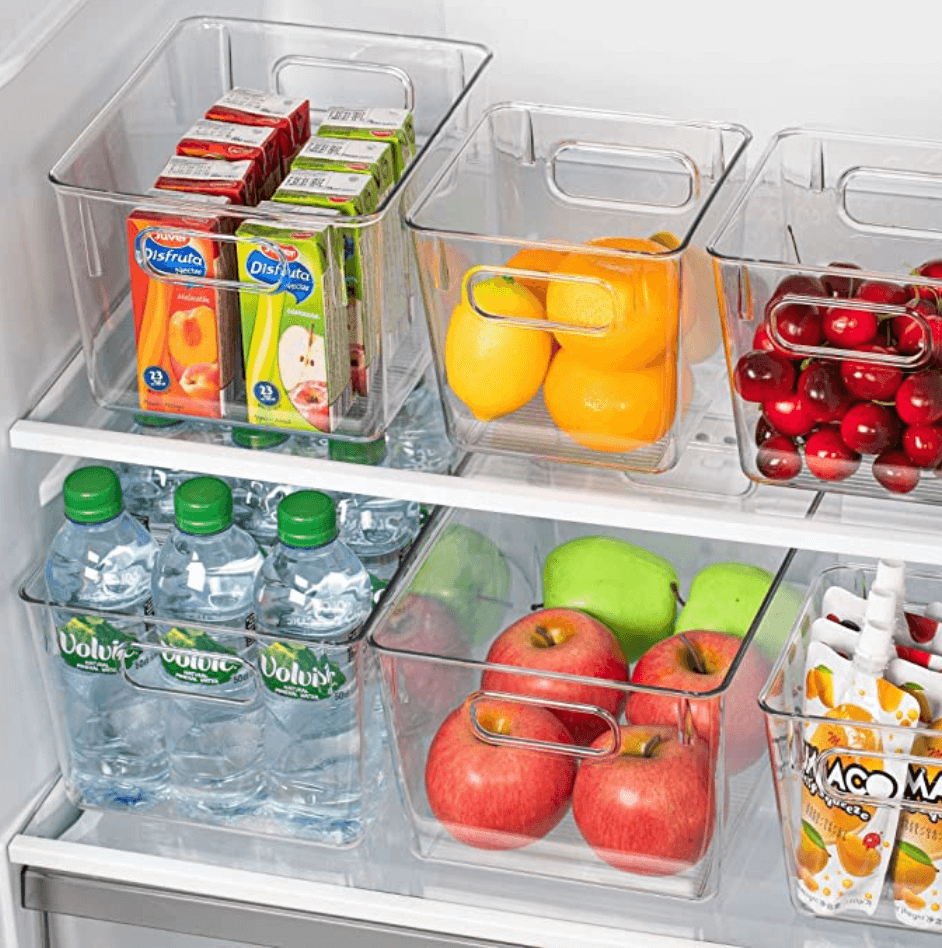 Clear plastic organizing bins (love for fridge, pantry &amp; drawer organization)