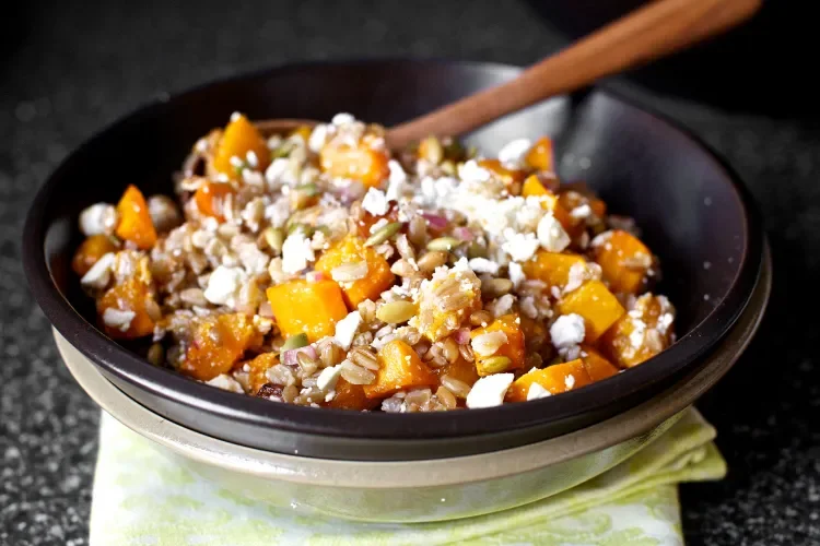 Butternut Squash Salad with Farro &amp; Pepitas