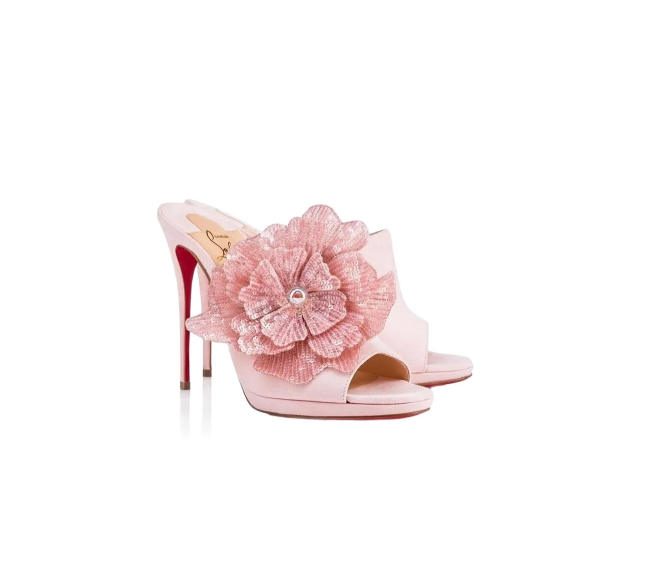 Christian Louboutin Pink Suede Mule