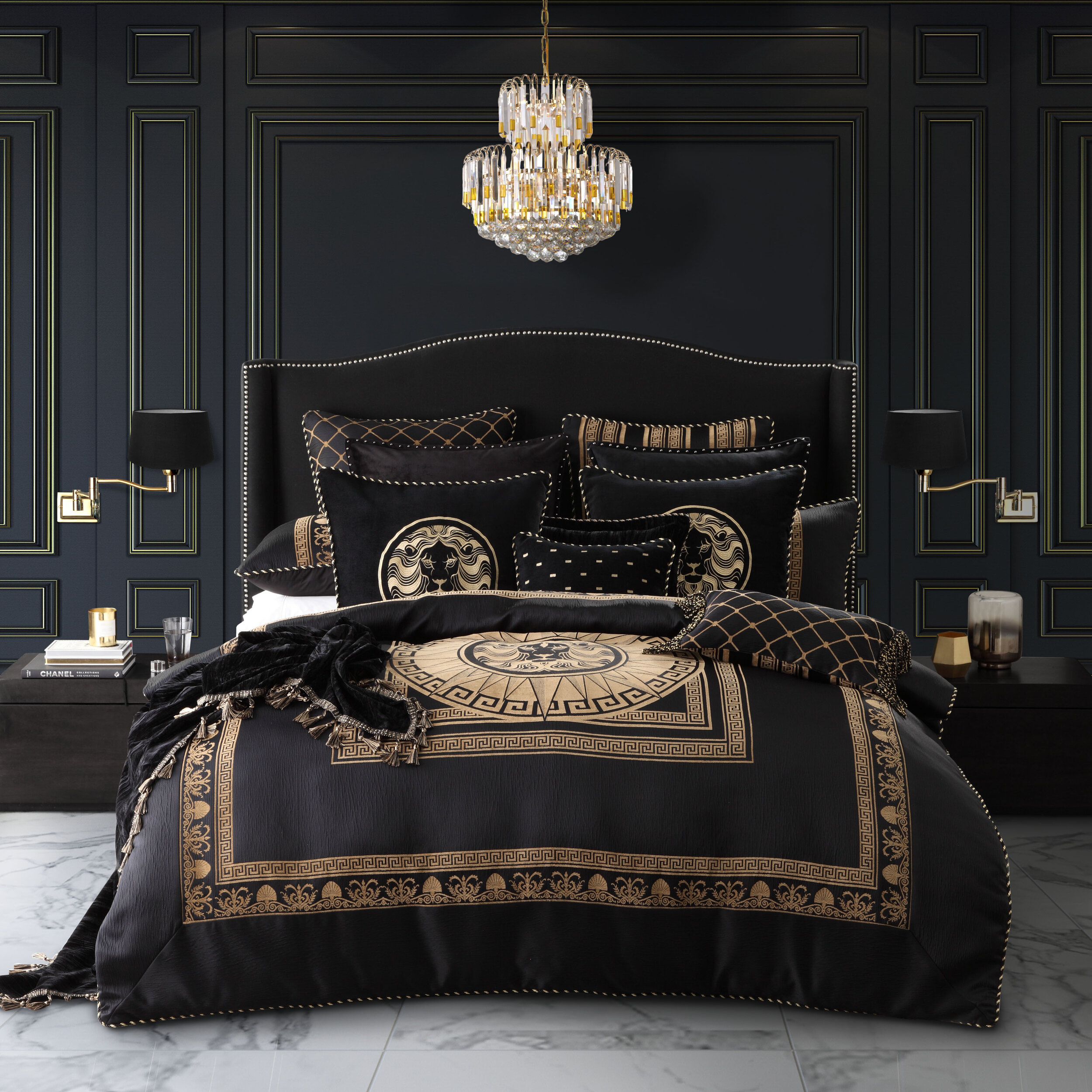 Massimo Black Quilt Cover Set