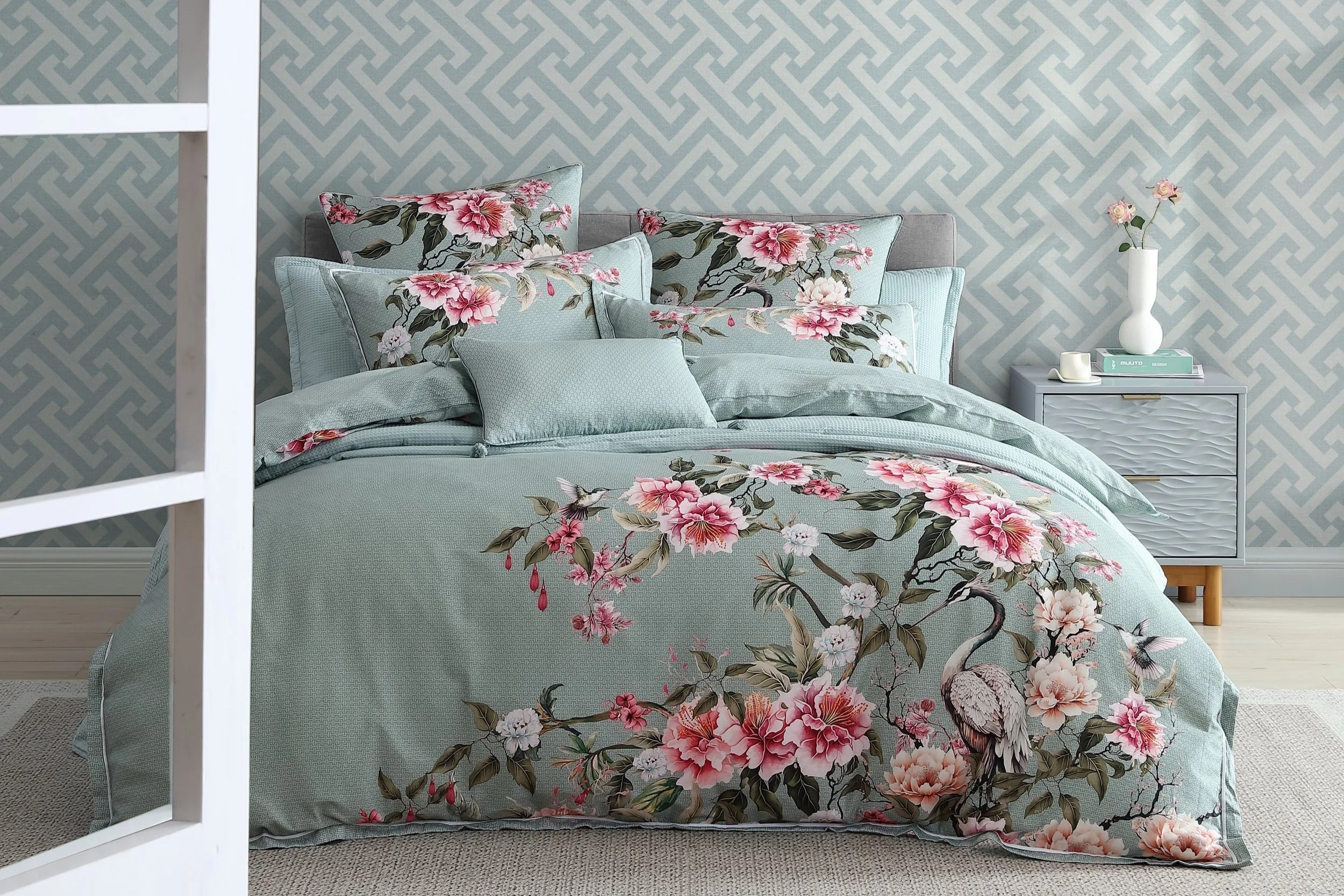 Lisha Sage Quilt Cover Set