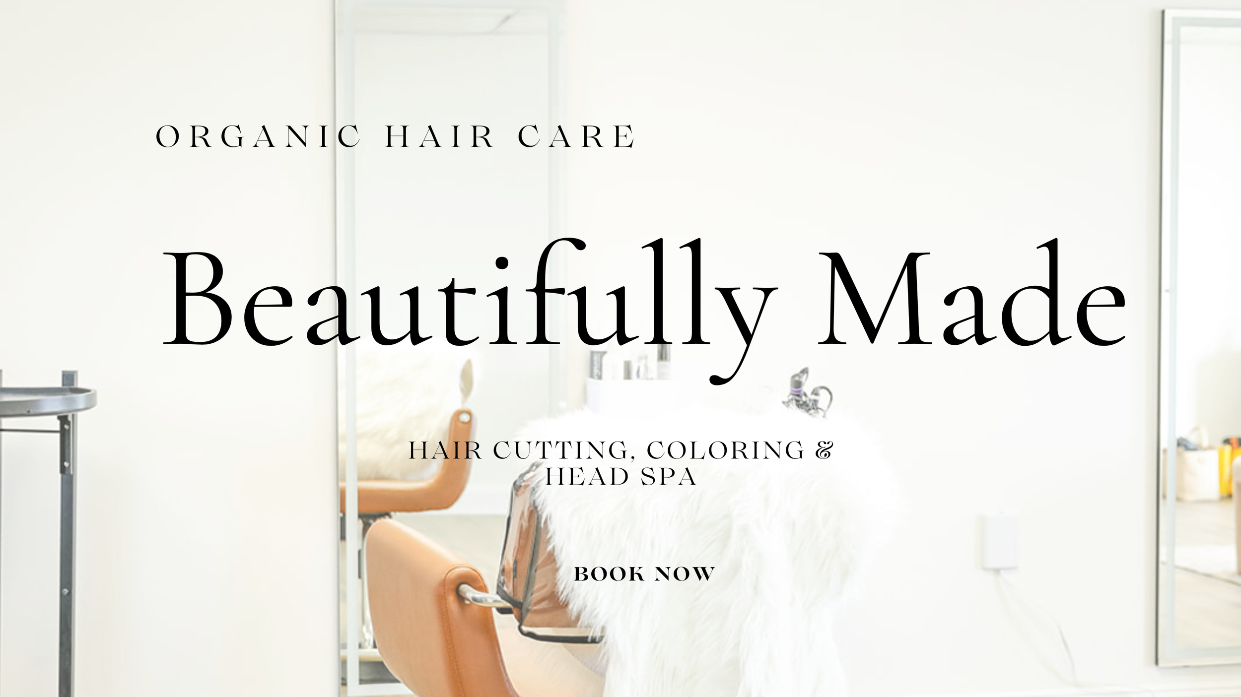 Organic hair salon head spa