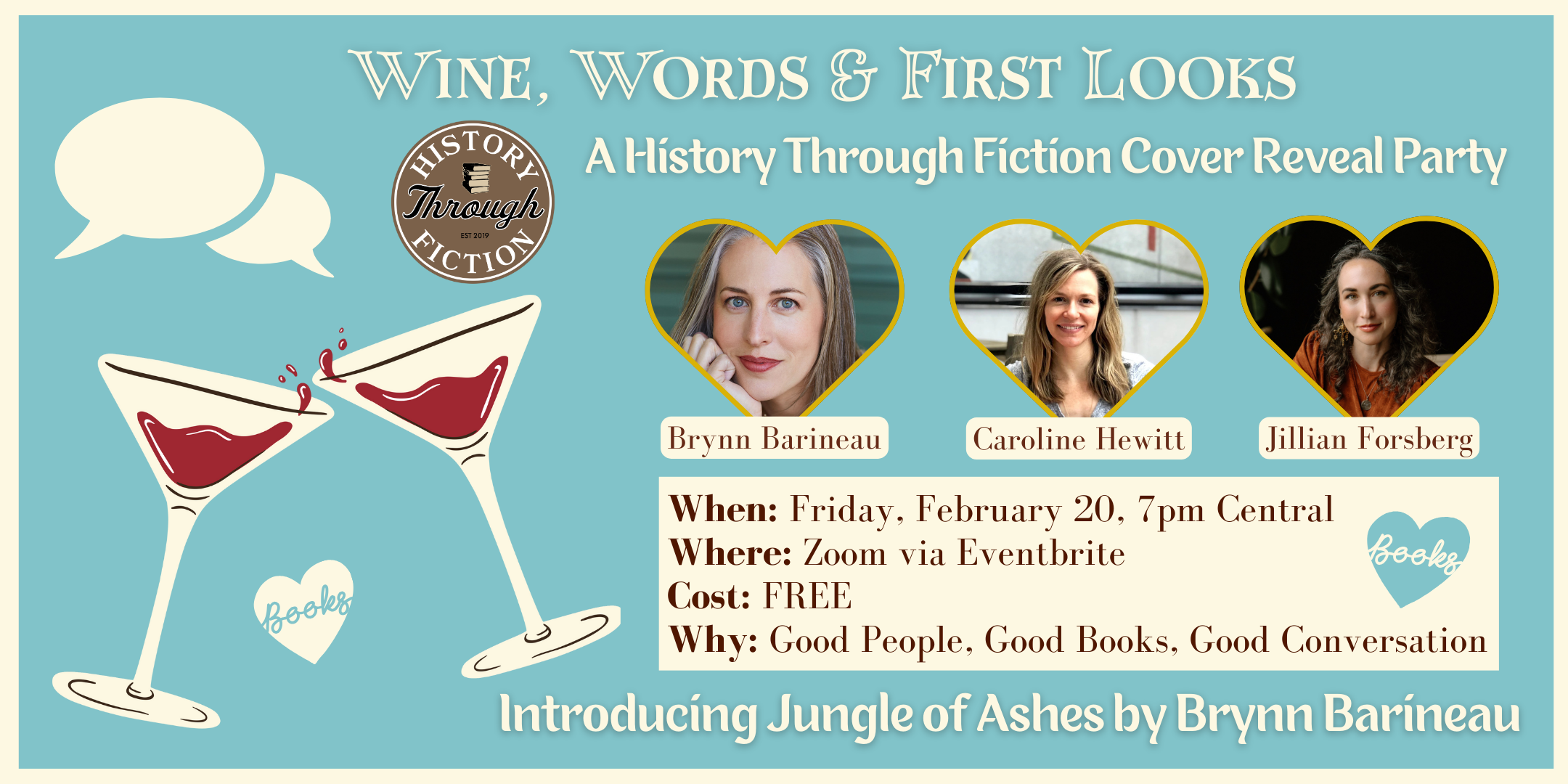 Wine, Words & First Looks: A History Through Fiction Cover Reveal Party
