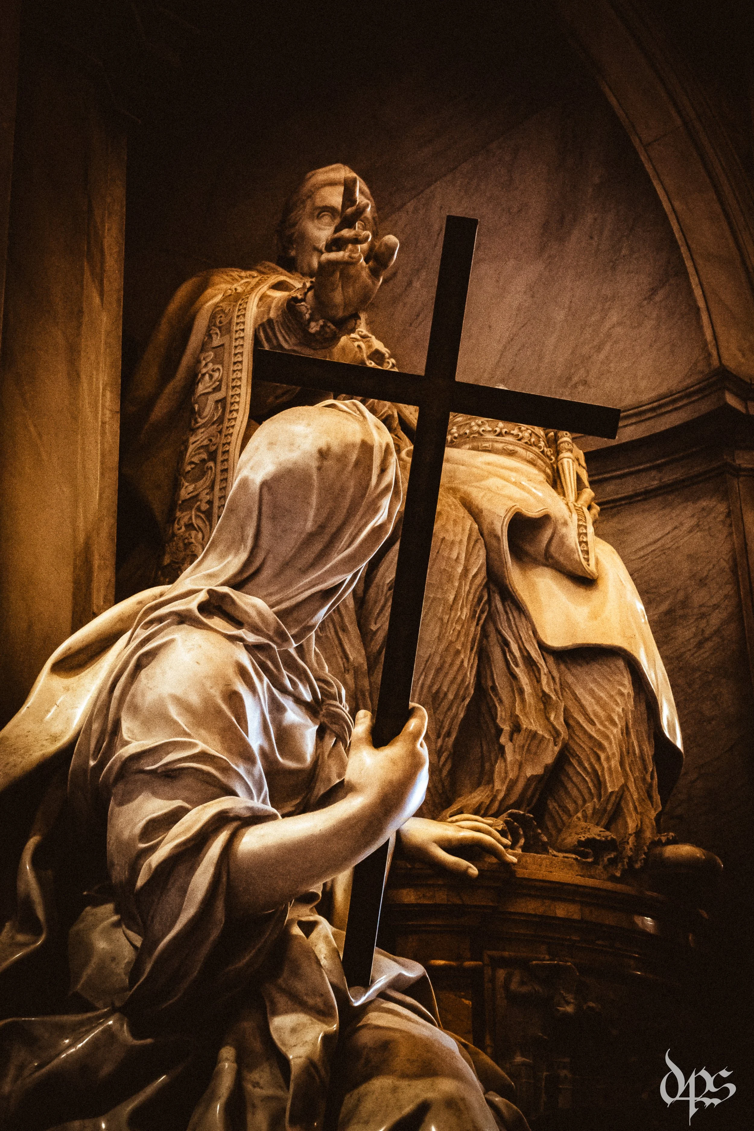Statue inside of St Peter's Basilica - Rome, Italy 