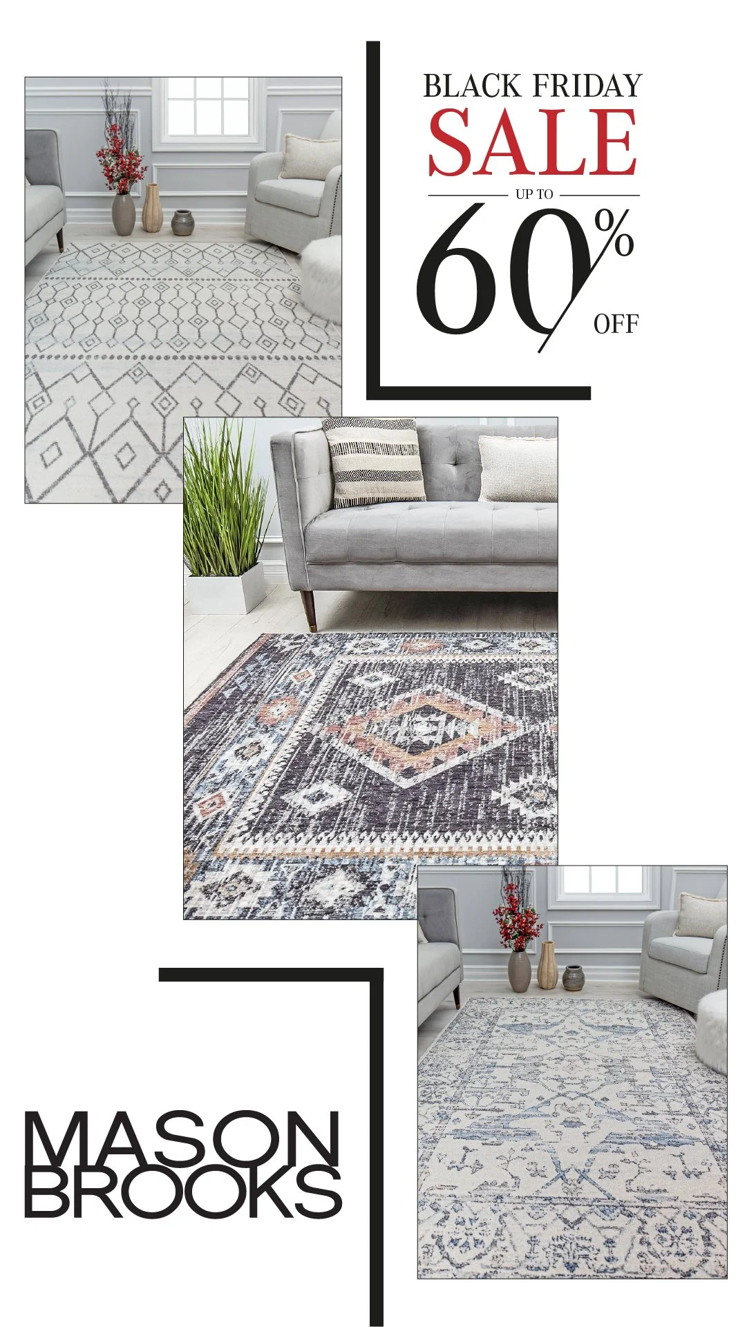Rugs America: Mason Brooks Instagram Promotional Story Post. Black Friday Sale 2021