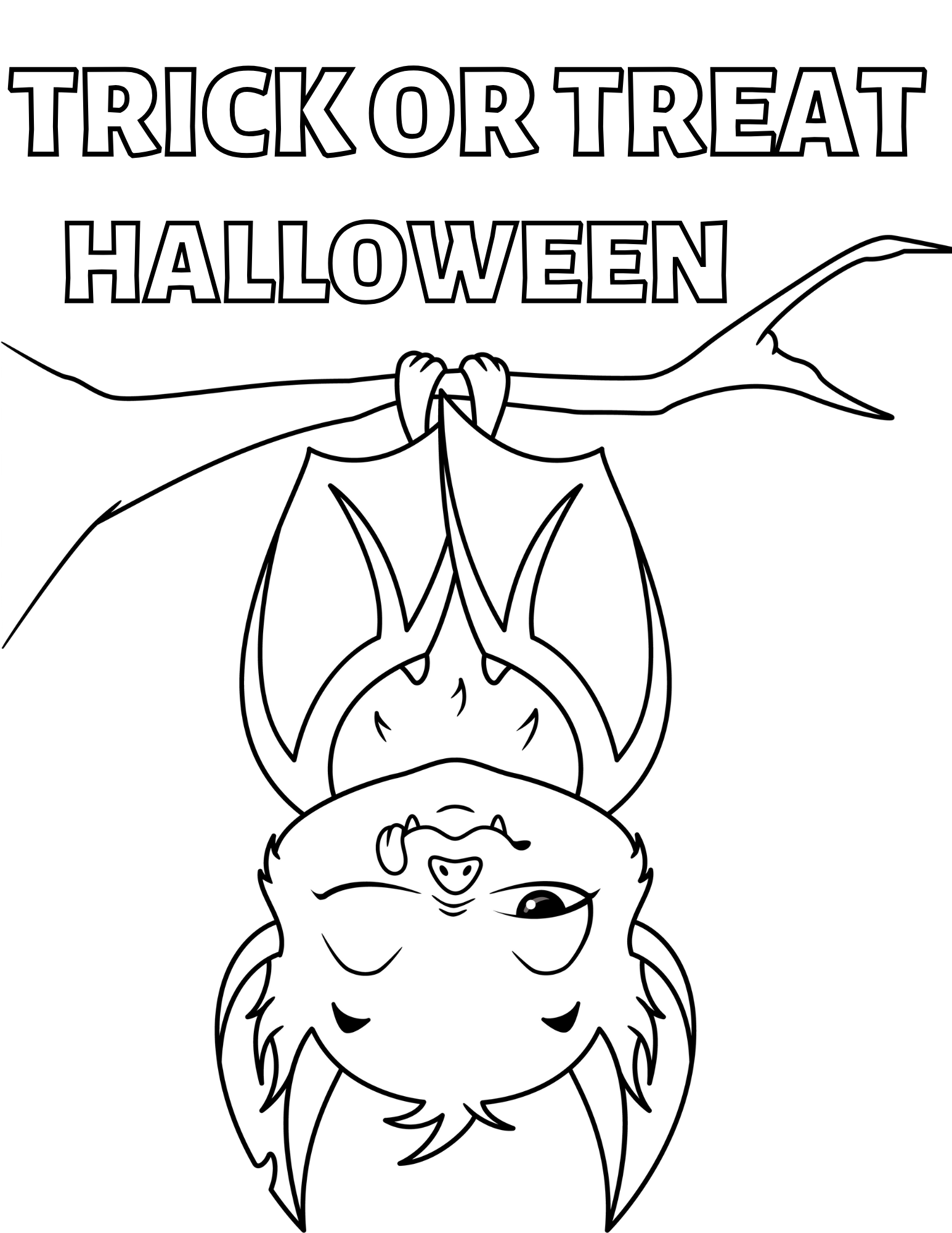 Bat Themed Free Halloween Coloring Pages Printable — xoxoerinsmith.com