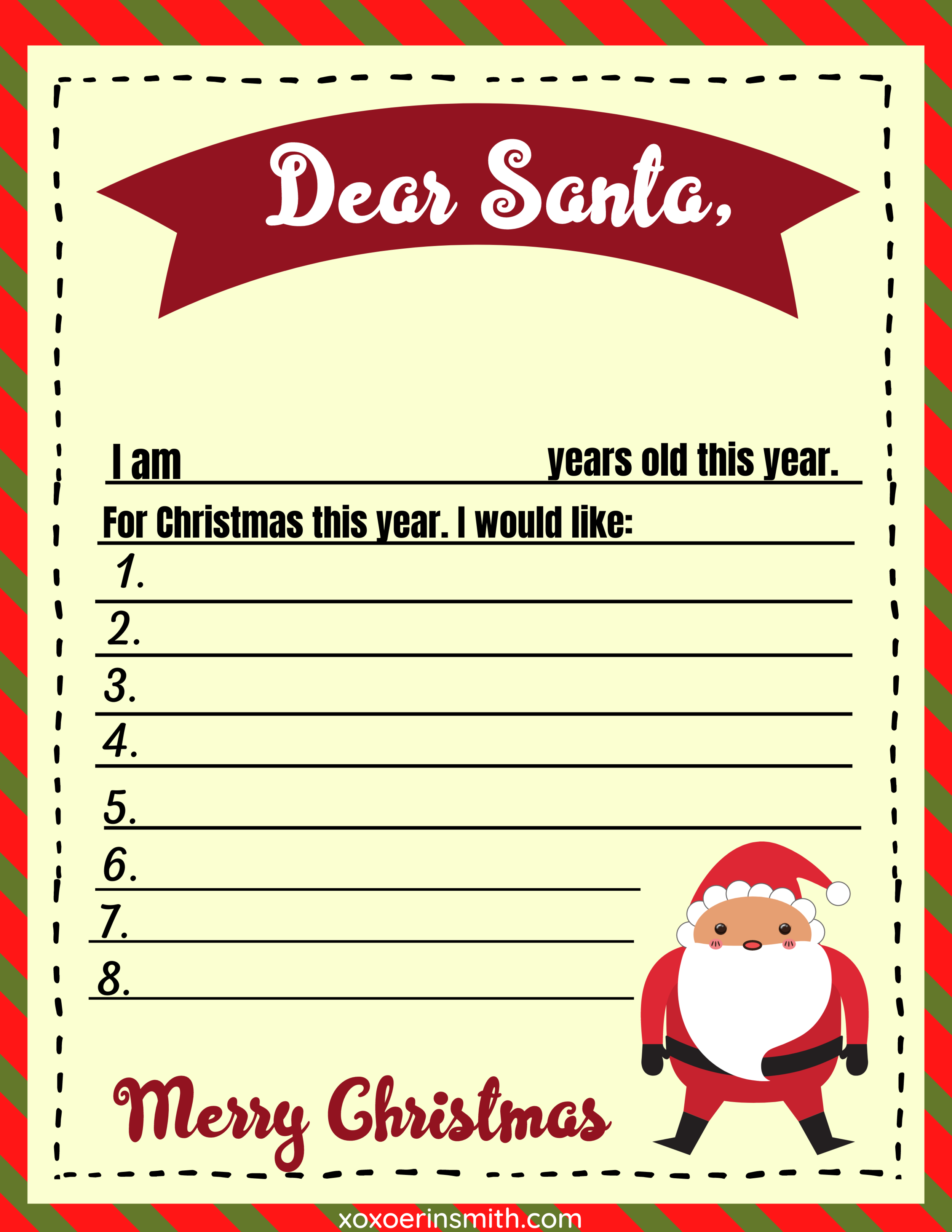 printable wish list to santa claus – Image 9