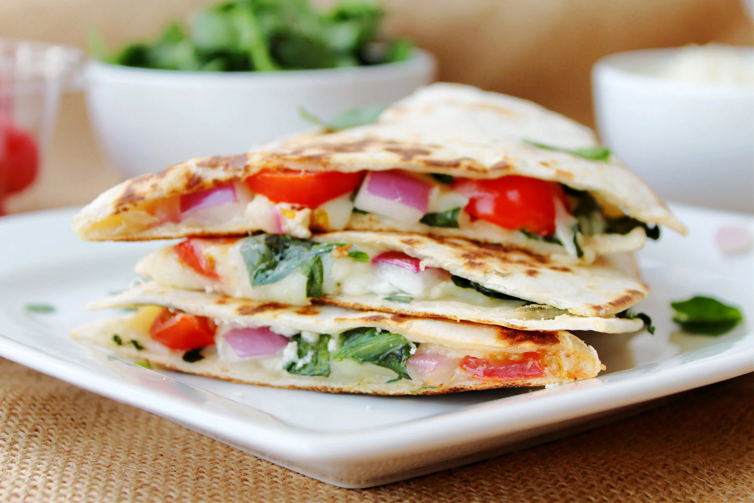 Easy Mediterranean Quesadilla Recipe —