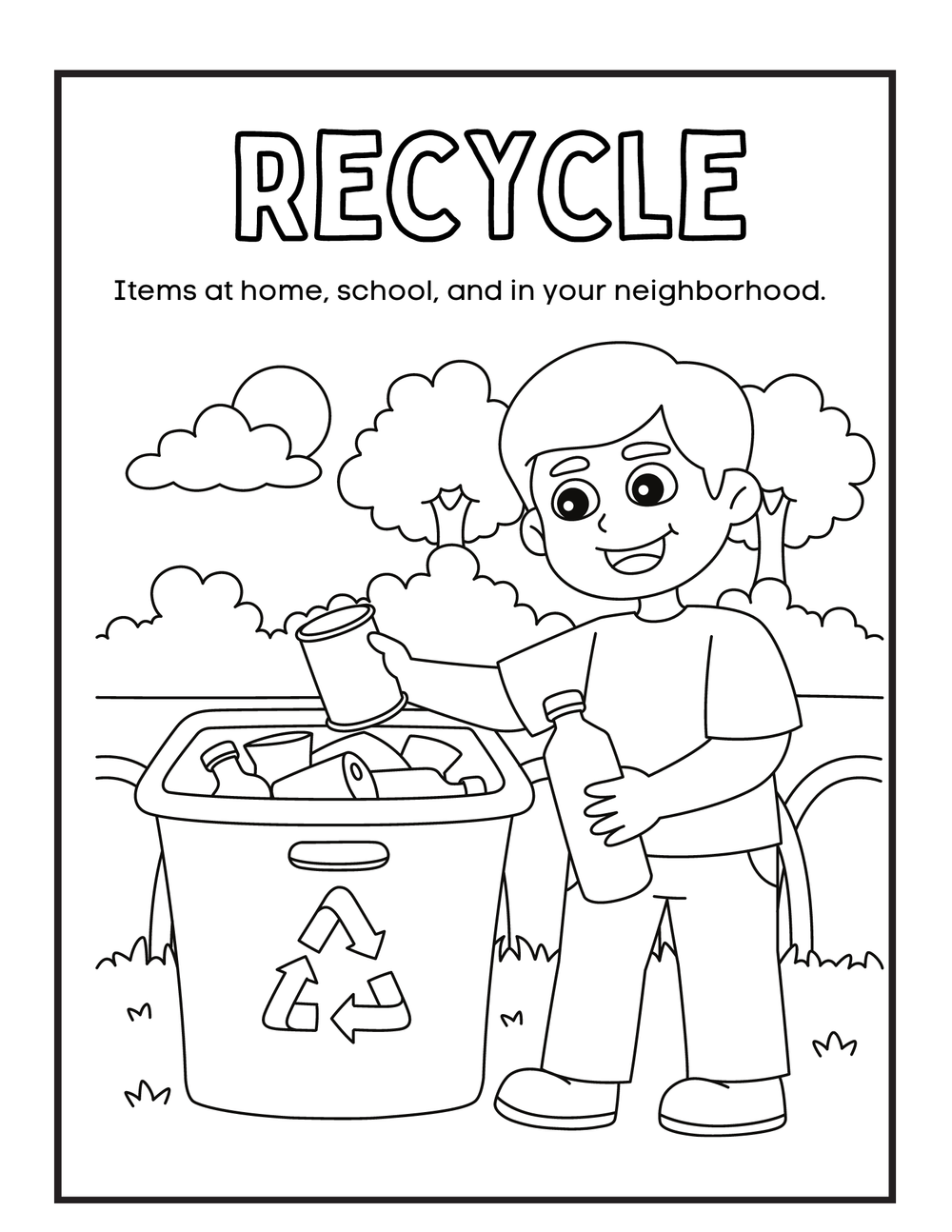 SET OF 3 Coloring Pages - The Neighborgoods