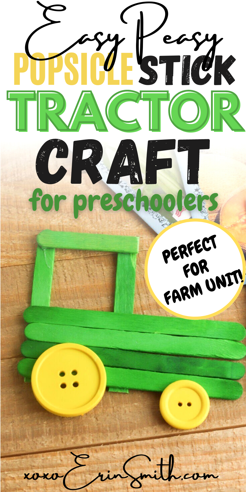 Tractor Popsicle Stick Craft for Kids: Easy, Simple and Fun —