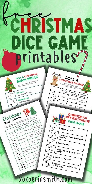 The Christmas Dice Game - A Fun Gift Exchange Printable Game!