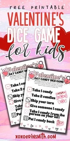 FREE Valentine's Roll a Dice Candy Game
