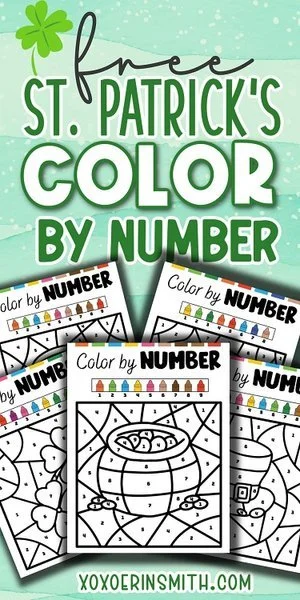 St. Patrick's Day Color by Number FREE printables