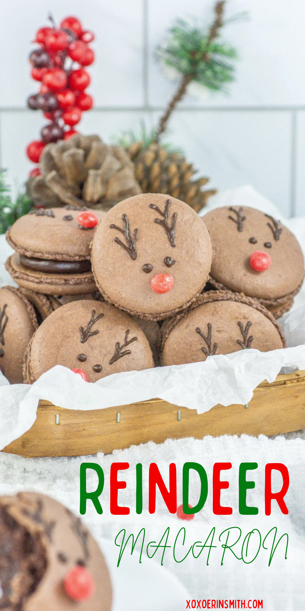 Reindeer French Macarons Christmas Recipe - Must Try!