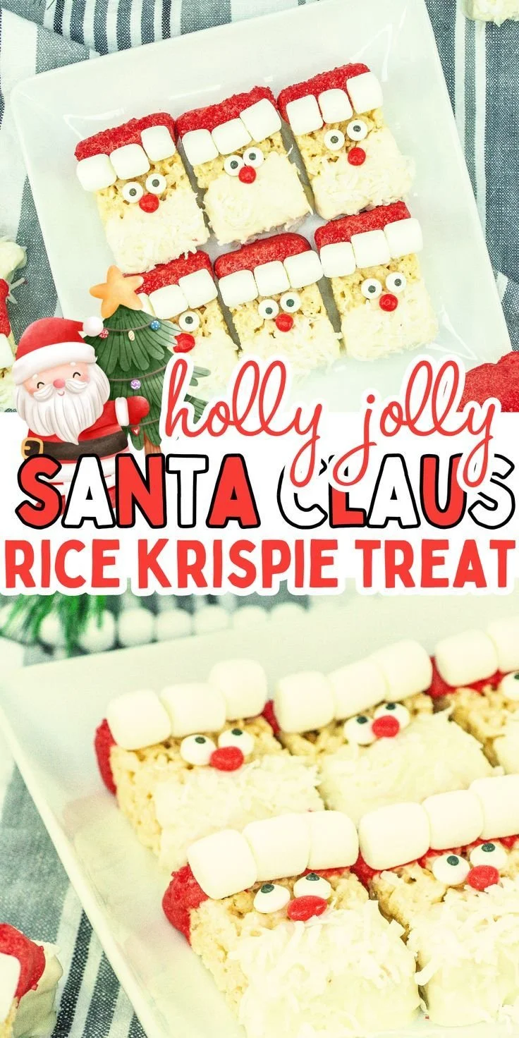 Simple Santa Claus Hat Rice Krispie Christmas Treats Recipe