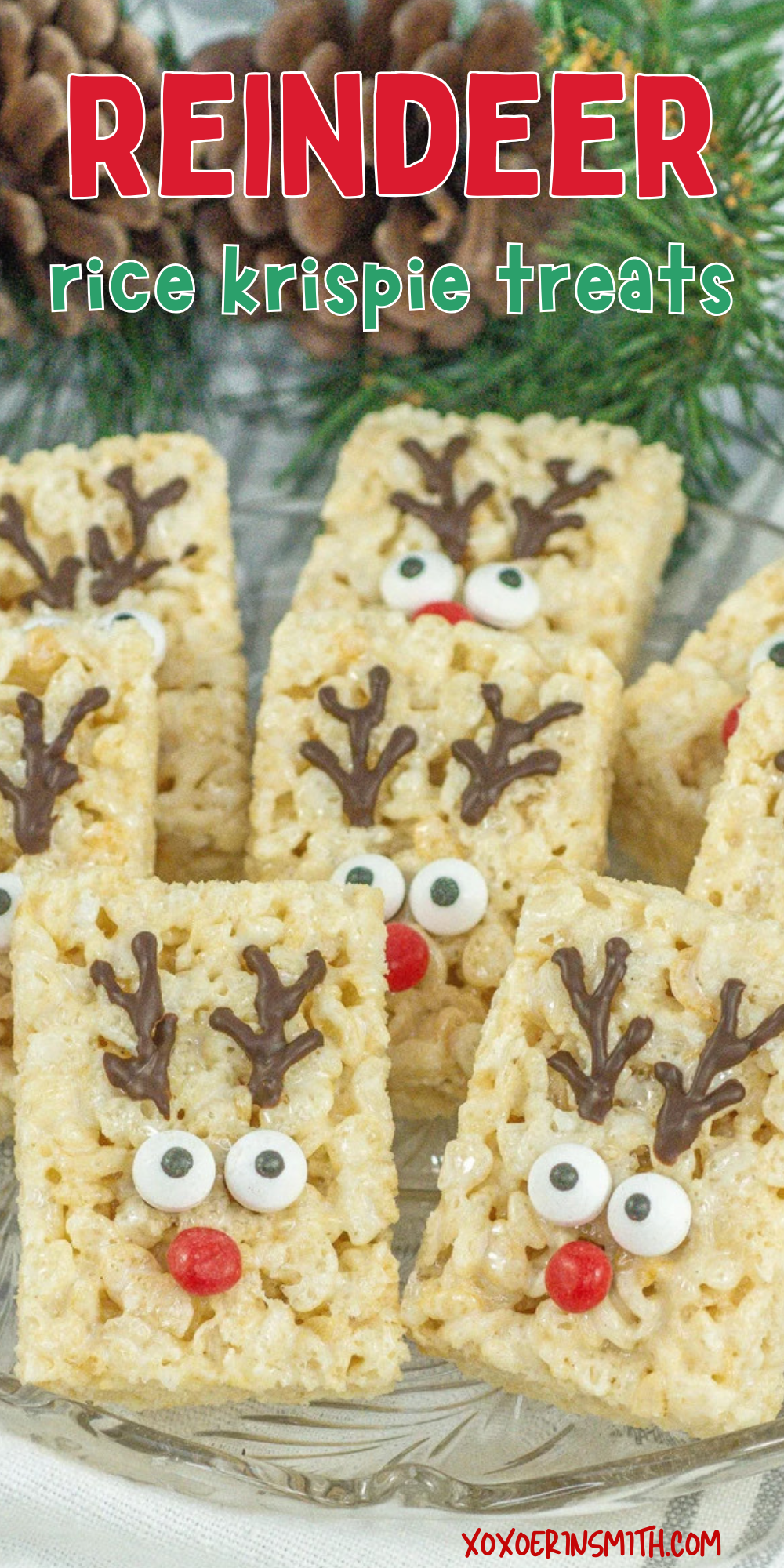 Easy Reindeer Rice Krispie Treats Christmas Recipe 