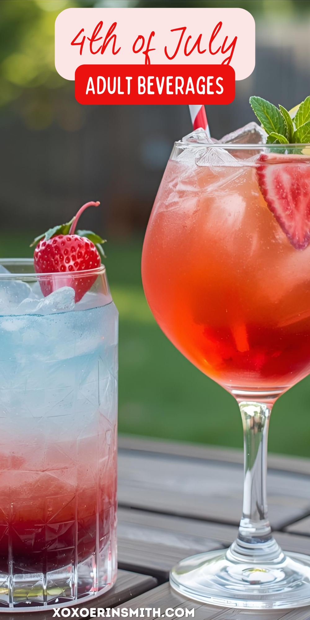 Easy July 4th Patriotic Red, White, and Blue Cocktails