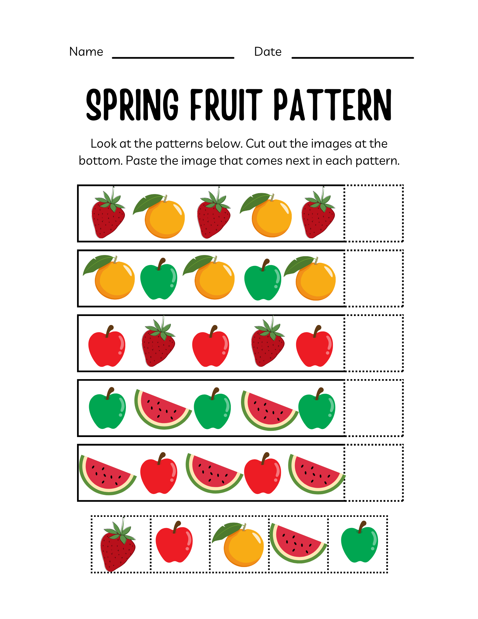 5 Fun Free Spring Preschool Pattern Worksheets — xoxoerinsmith.com 5-fun-free-spring-preschool-pattern-worksheets-xoxoerinsmith-com