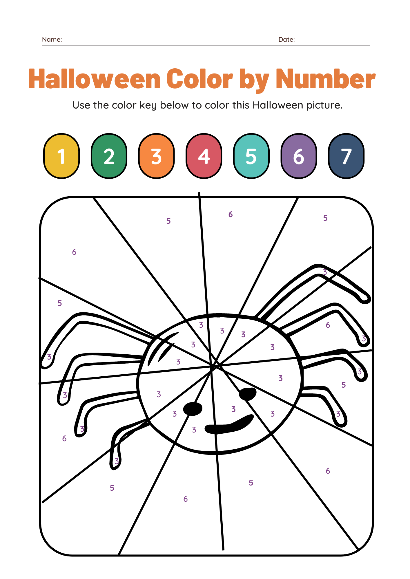 11 FREE Halloween Color By Number Printables - Fun with Mama