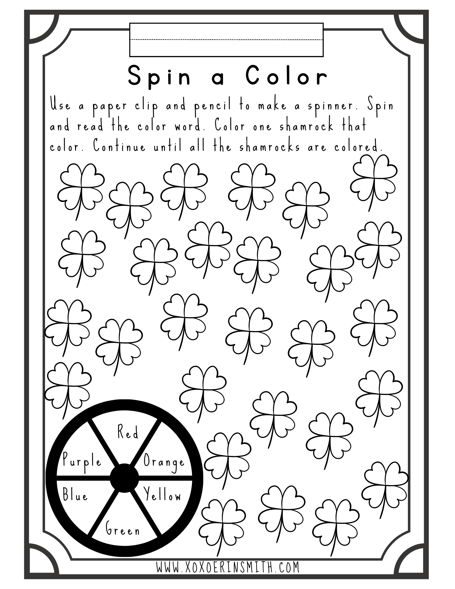 St. Patrick's Day Activities Color By Number Word Worksheets Dab a Dot