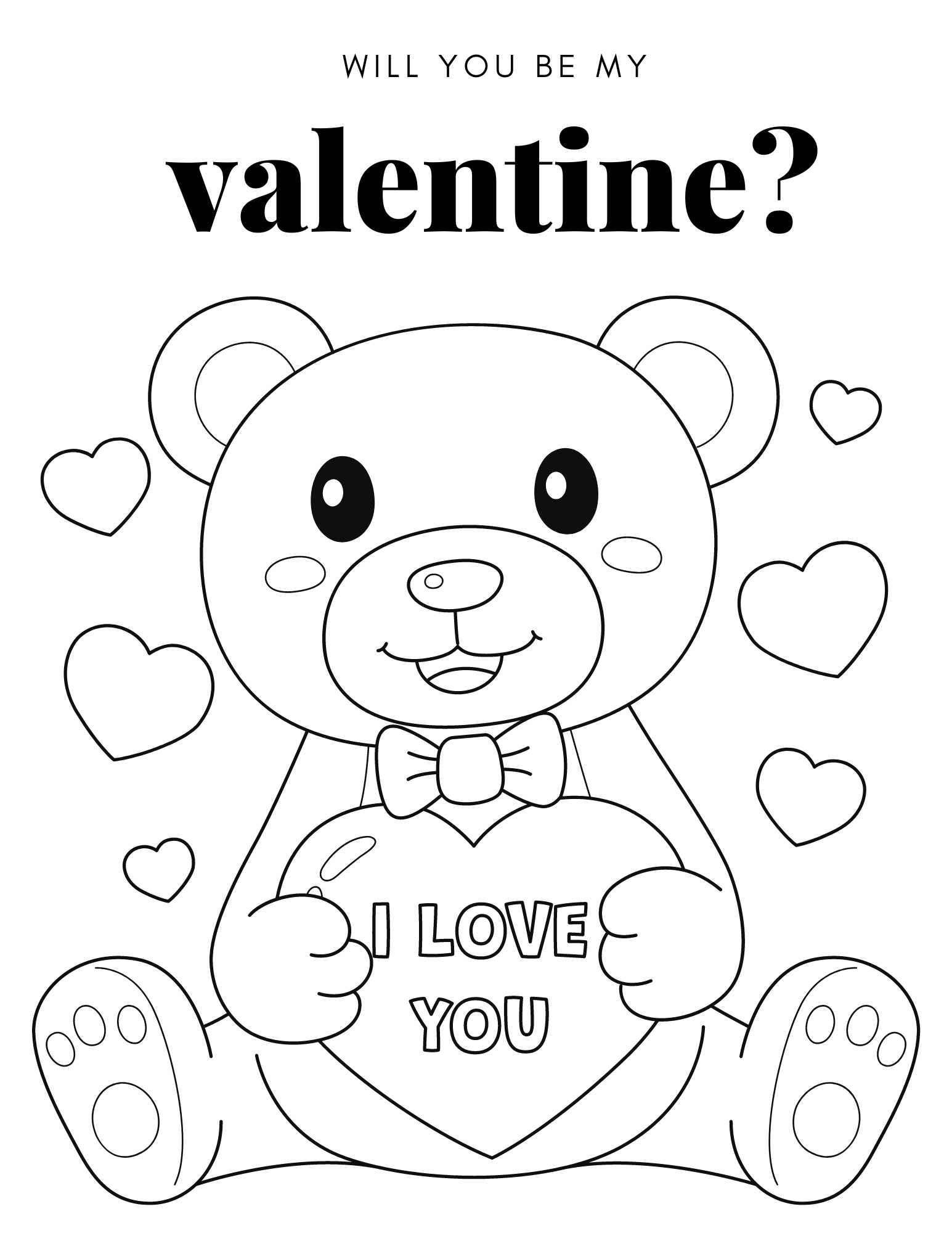 Cute FREE Valentine's Day Coloring Pages for Kids — xoxoerinsmith.com