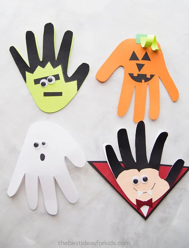 Easy Fun Halloween Handprint Crafts for Toddlers and Kids ...