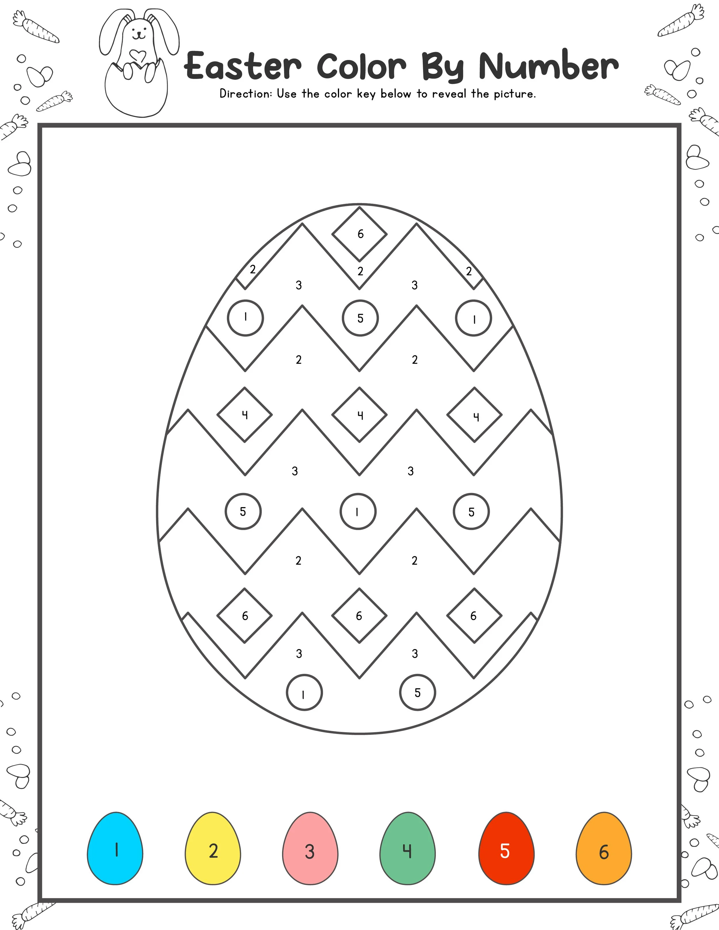 Cute Easter Coloring Page