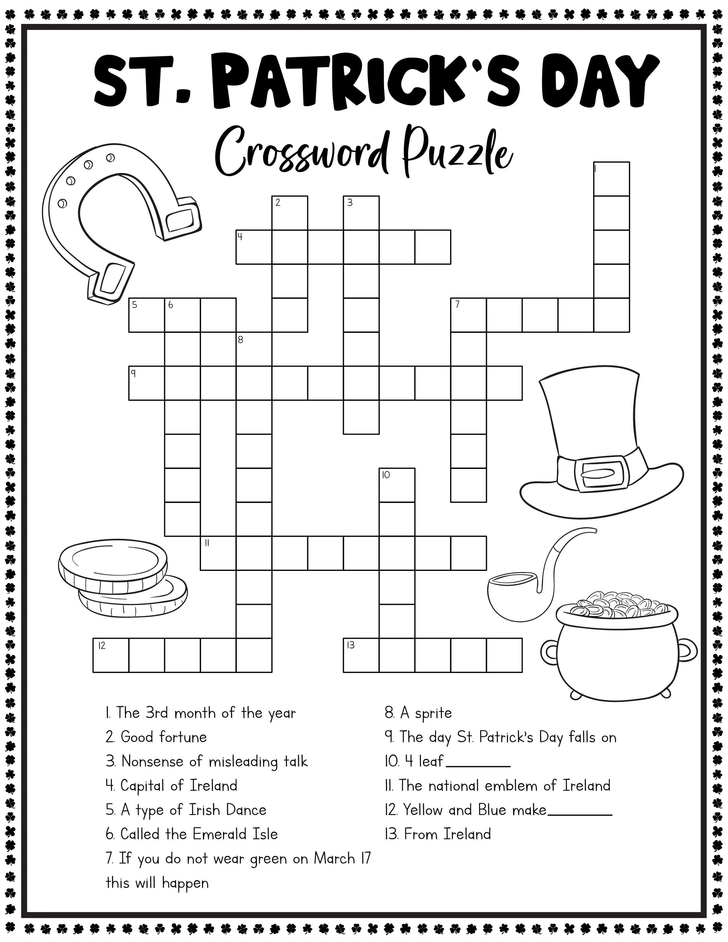 St Patrick s Day Activity Printable Set FREE Xoxoerinsmith