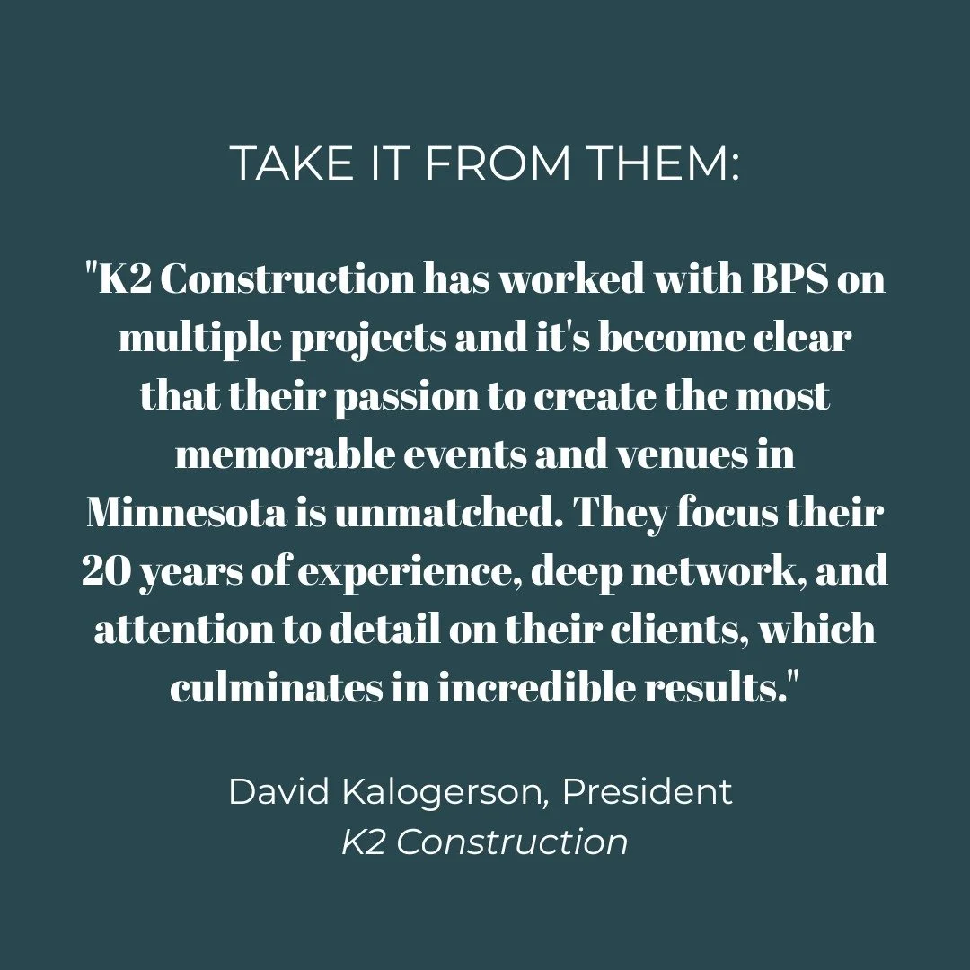 We are so lucky to be able to work with amazing vendors and partners throughout the event industry and beyond, including K2 Construction.  They've been amazing to work with, and the feelings are mutual.