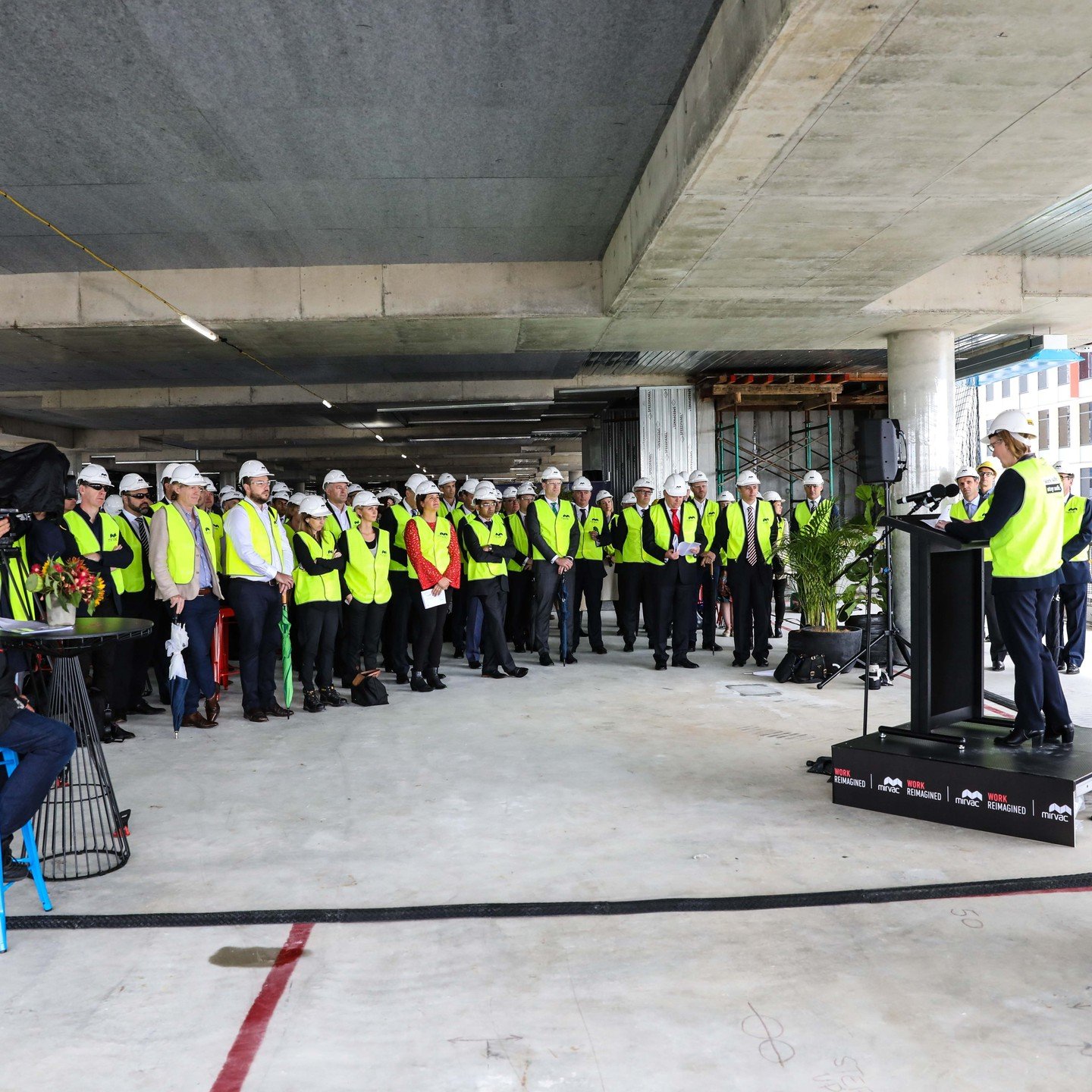 The Topping Out of &ldquo;Building One&rdquo; at Sydney&rsquo;s Australian Technology Park redevelopment in Redfern called for an &ldquo;Industrial Construction Chic&rdquo; look for our client @mirvac_portfolio and its fellow consortium members AMP C