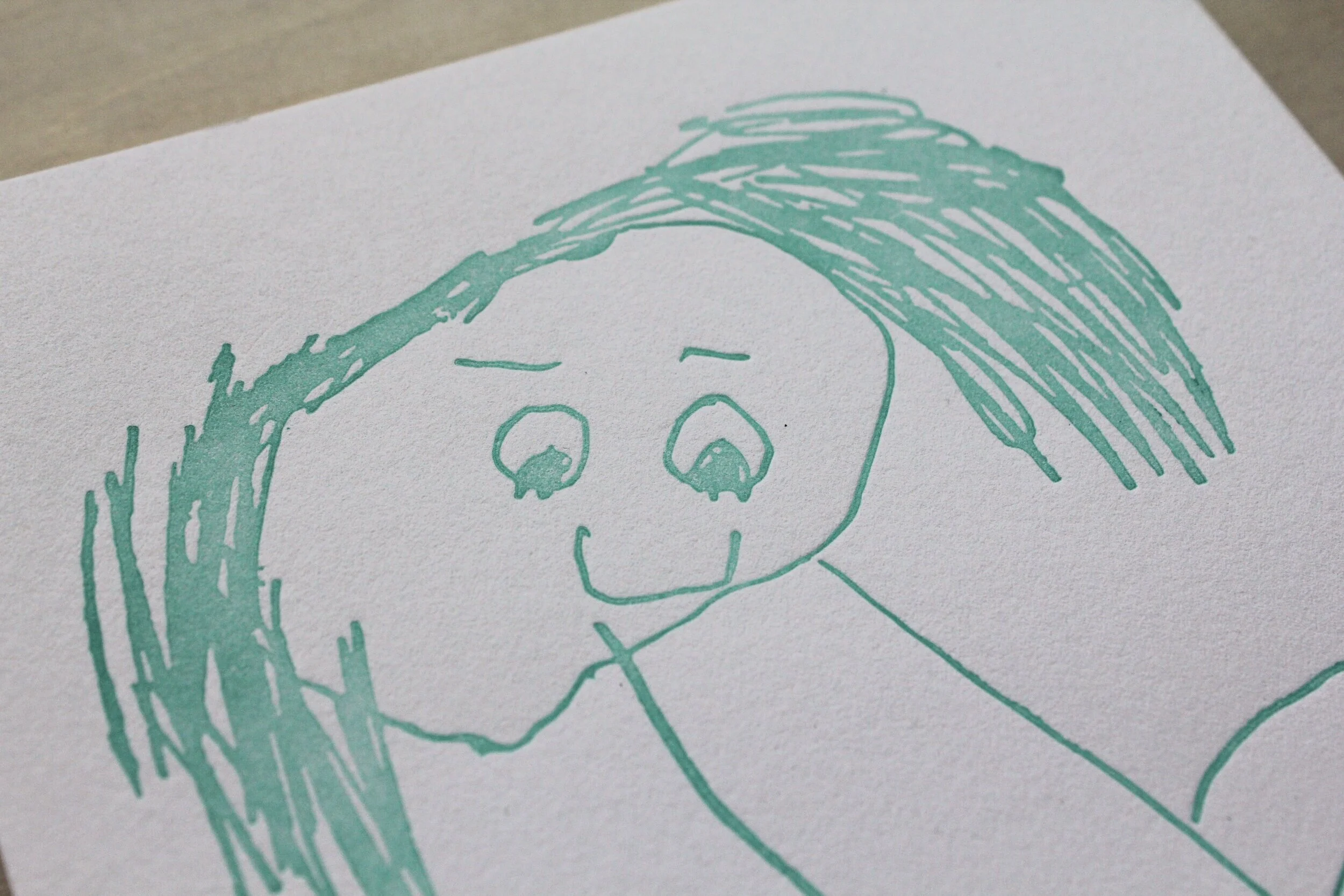 Children's Artwork Letterpress Print