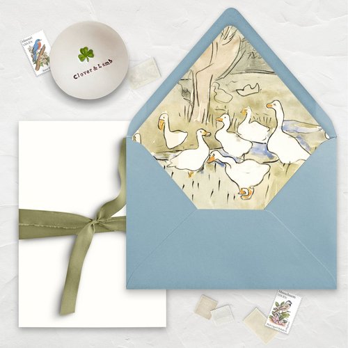 A7 Fine Art Envelope Liners // Swans (Set of 25) Envelope Liners by Clover  and Lamb
