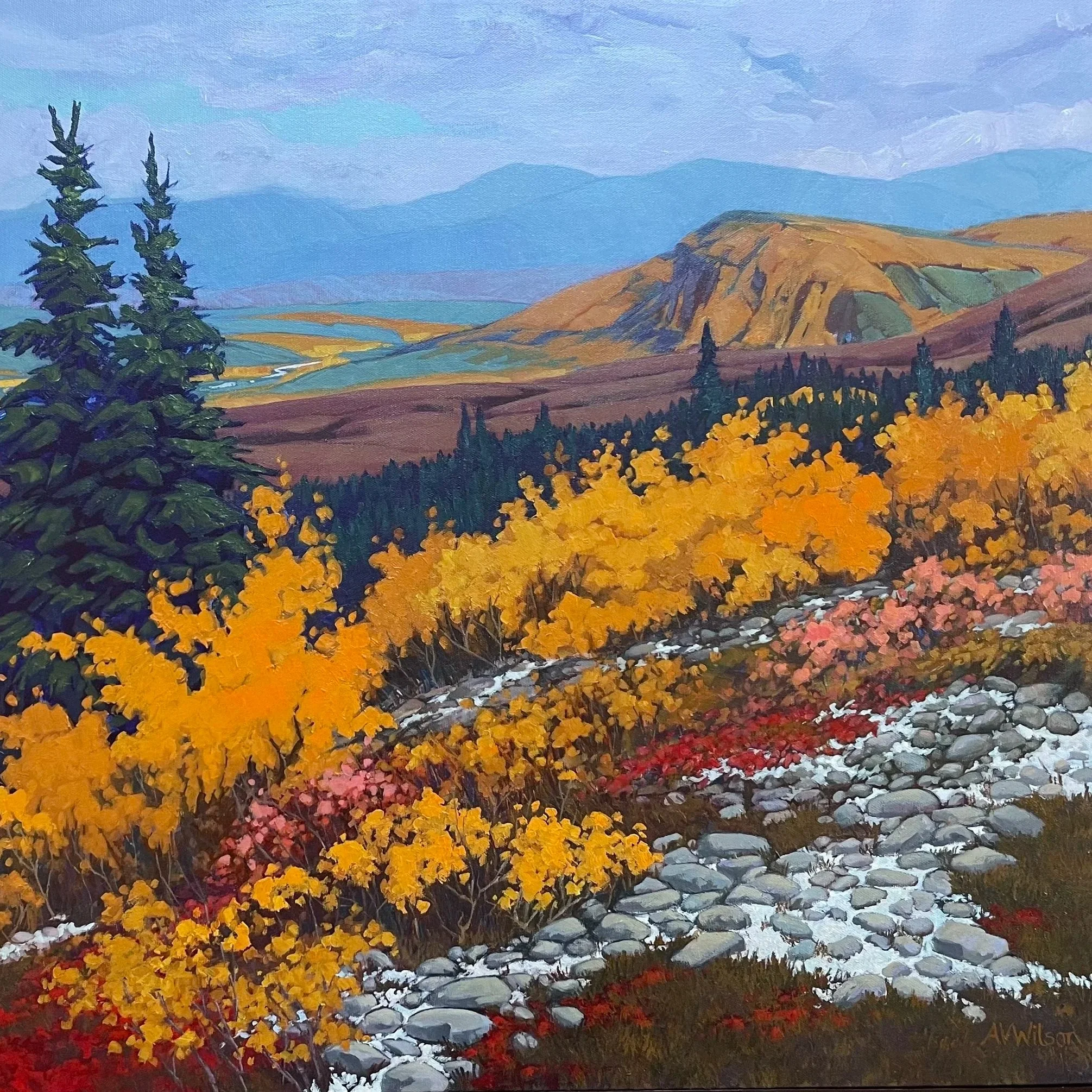 Rocks in the Landscape: Intermediate Acrylic Painting with Virginia Wilson