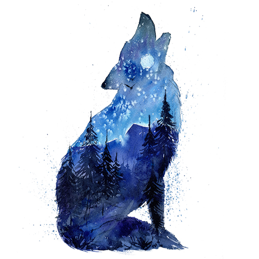 Watercolour Painting "Lone Wolf" with Elena Markelova