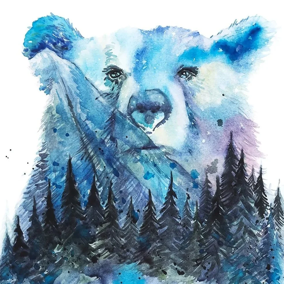 Watercolour Painting "Aurora Bear" with Elena Markelova