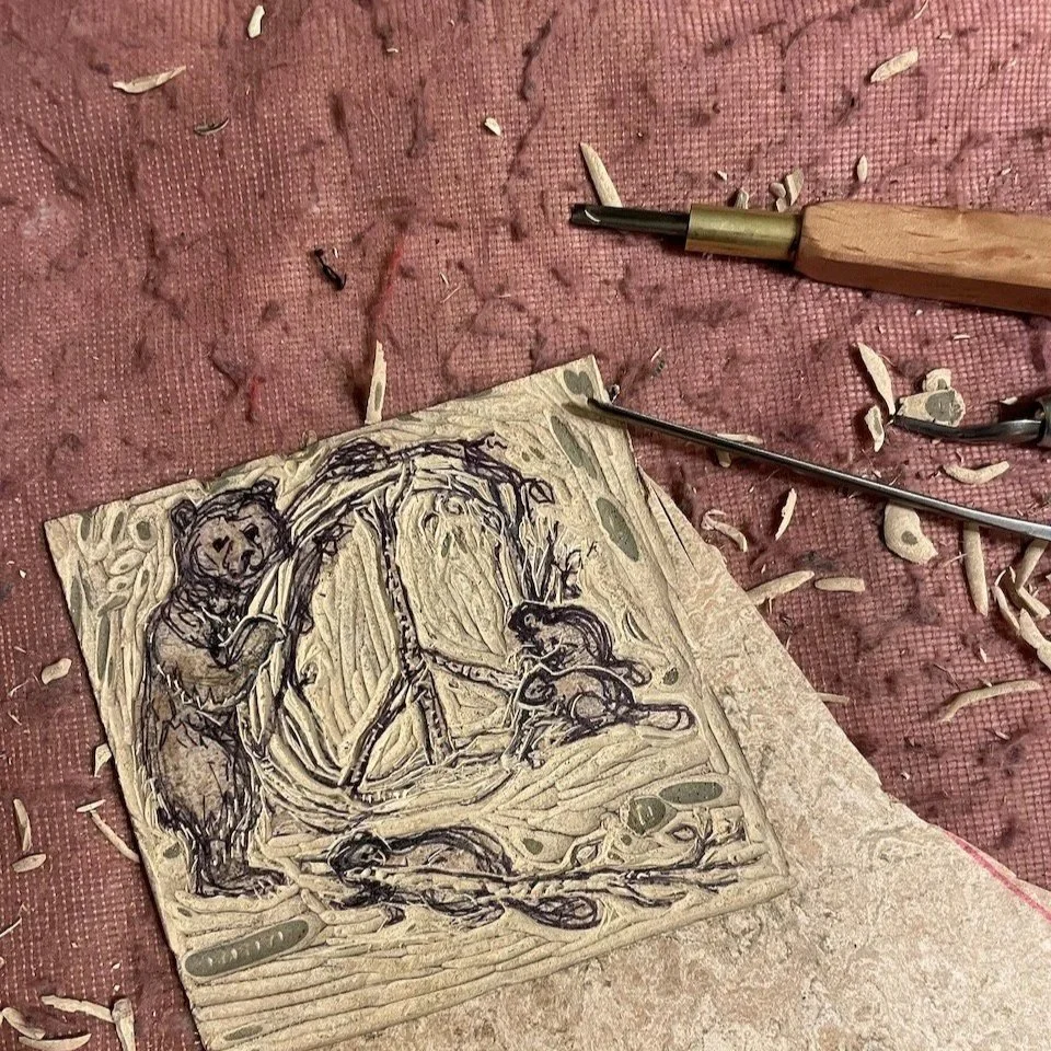 (Haines Junction) Block Printing with Martha Jane Ritchie