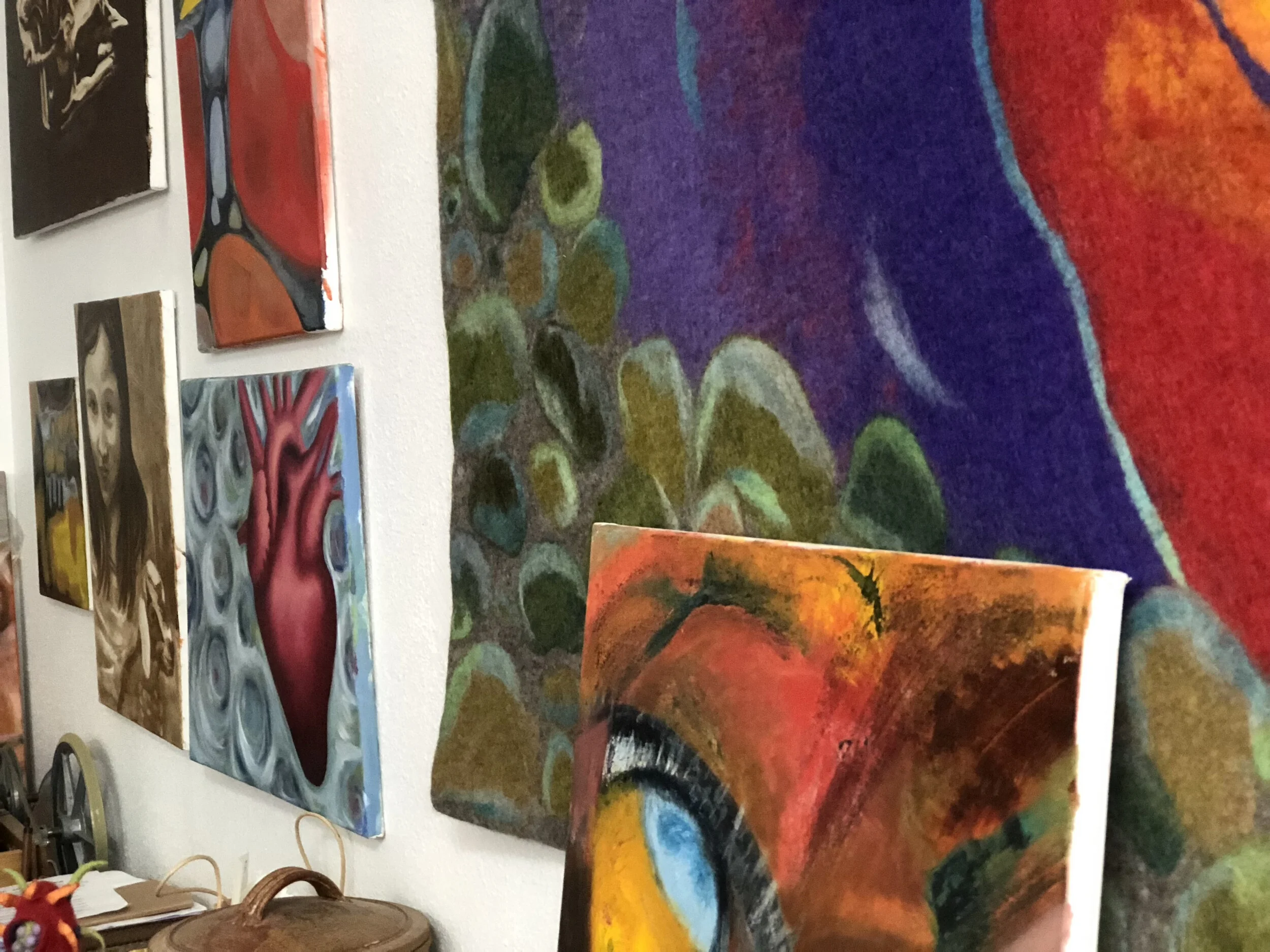 Paintings by Christa Smith of Felt + Ceramics