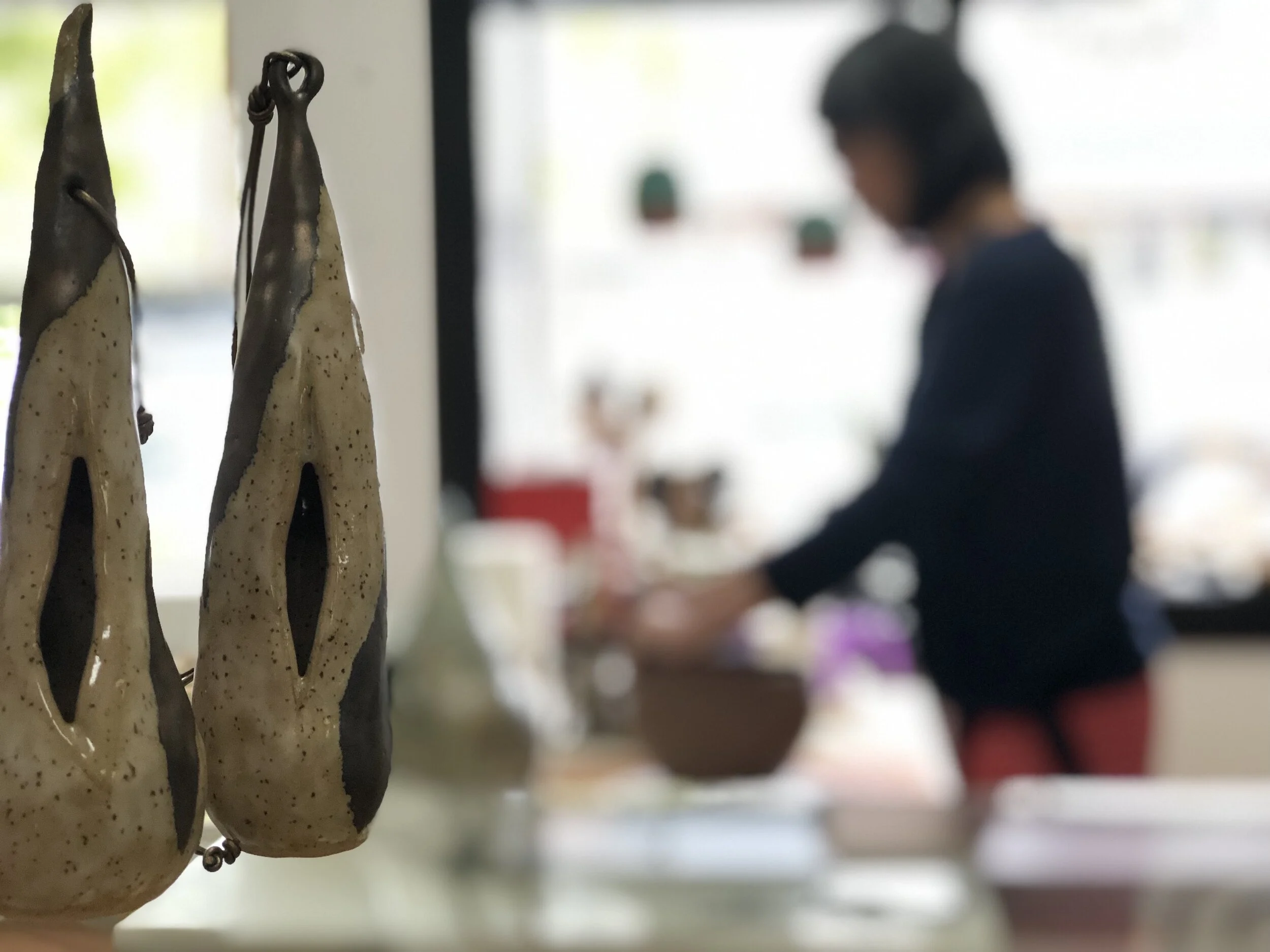 Ceramic pieces from the Cocoon series by Sharon Ho