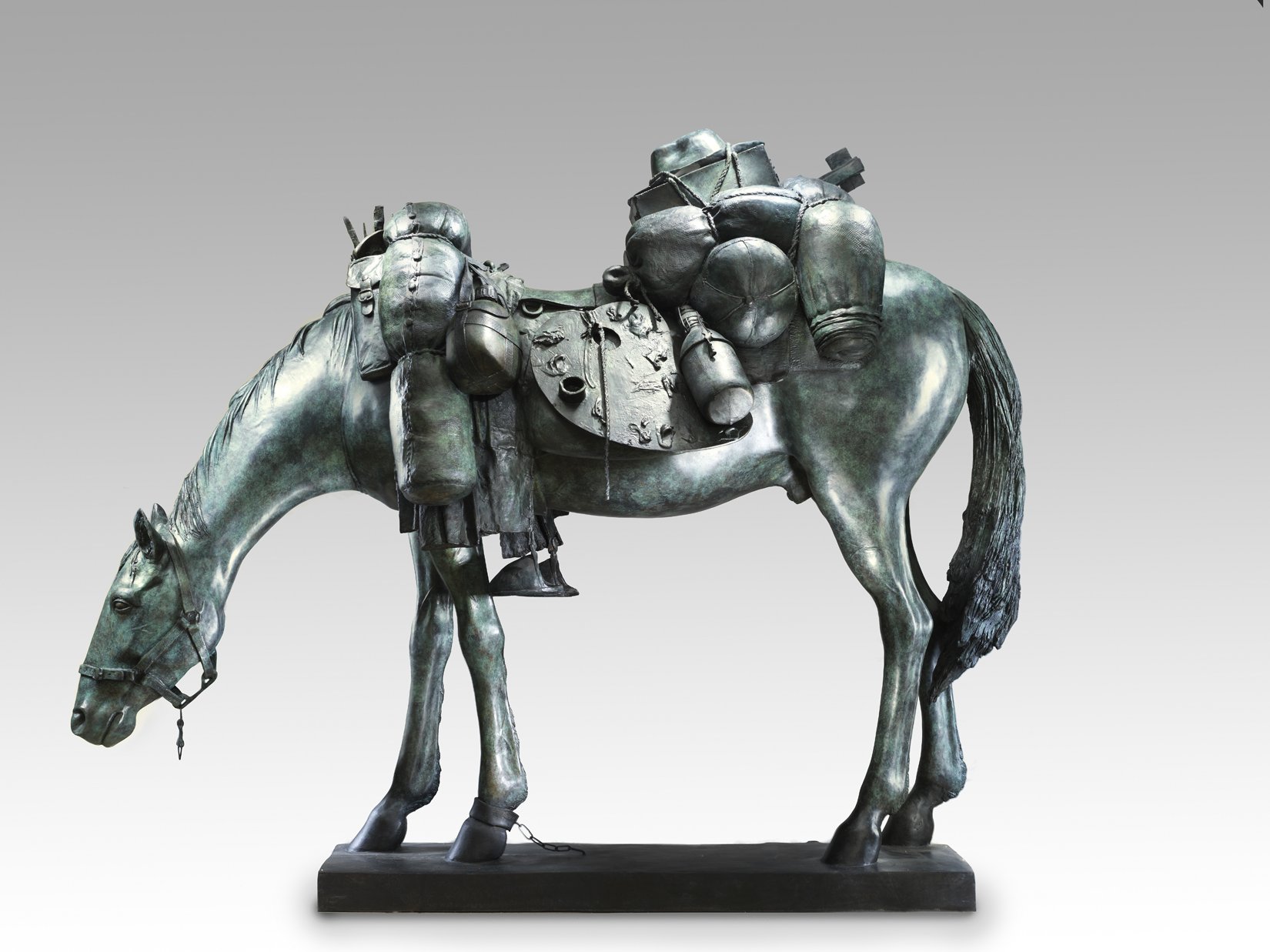 Equine Impedimenta (Tully's baggage) 2019 Bronze Edition of 12, H 121 x W 74 x L 150 cm, base length 100 cm, base width 33cm, weight approx 200 kg 1306.jpg