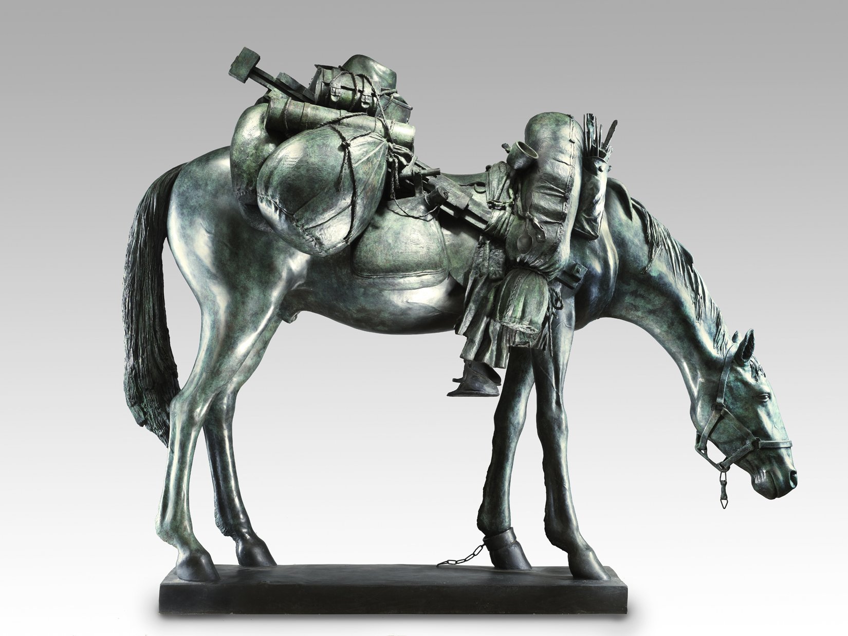 Equine Impedimenta (Tully's baggage) 2019 Bronze Edition of 12, H 121 x W 74 x L 150 cm, base length 100 cm, base width 33cm, weight approx 200 kg 1386.jpg