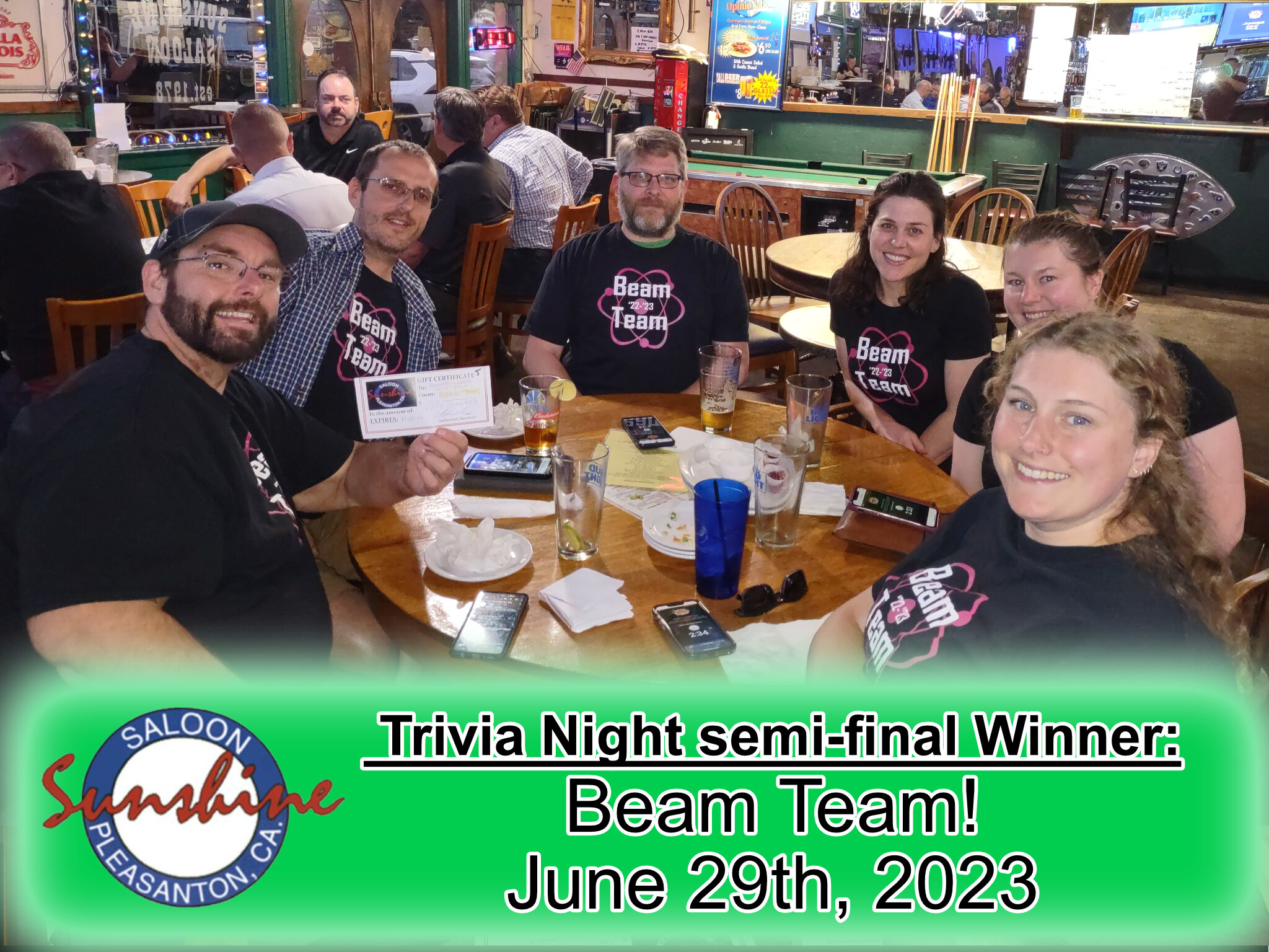 Congratulations to &quot;IDK Nothing&quot; for getting top score at last weeks Thursday night Trivia!

Join us Thursday night for multiple rounds of trivia, multiple chances to win a gift certificate, and multiple chances for a spot on the hall of fa