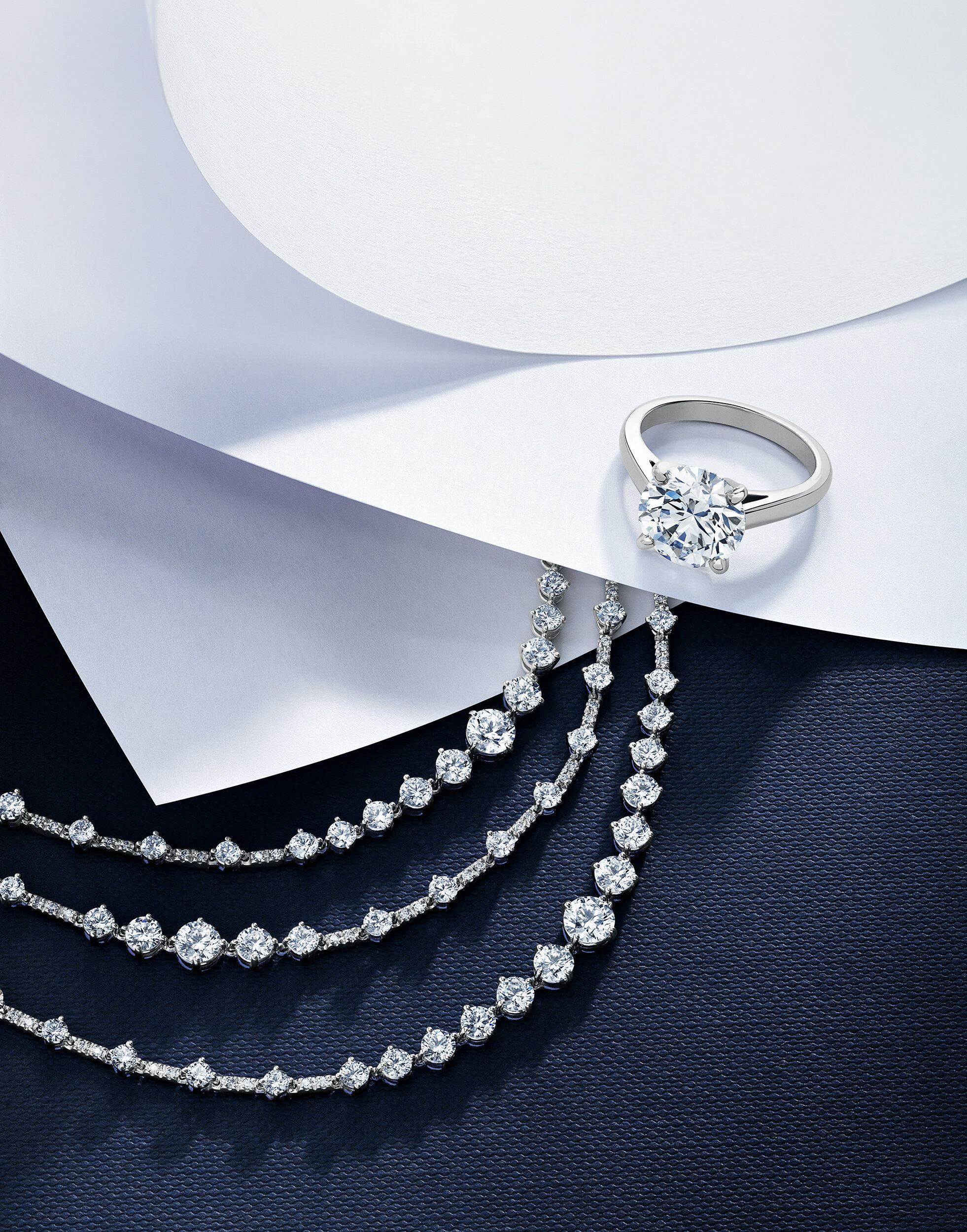  Diamond necklace and ring shot for De Beers 