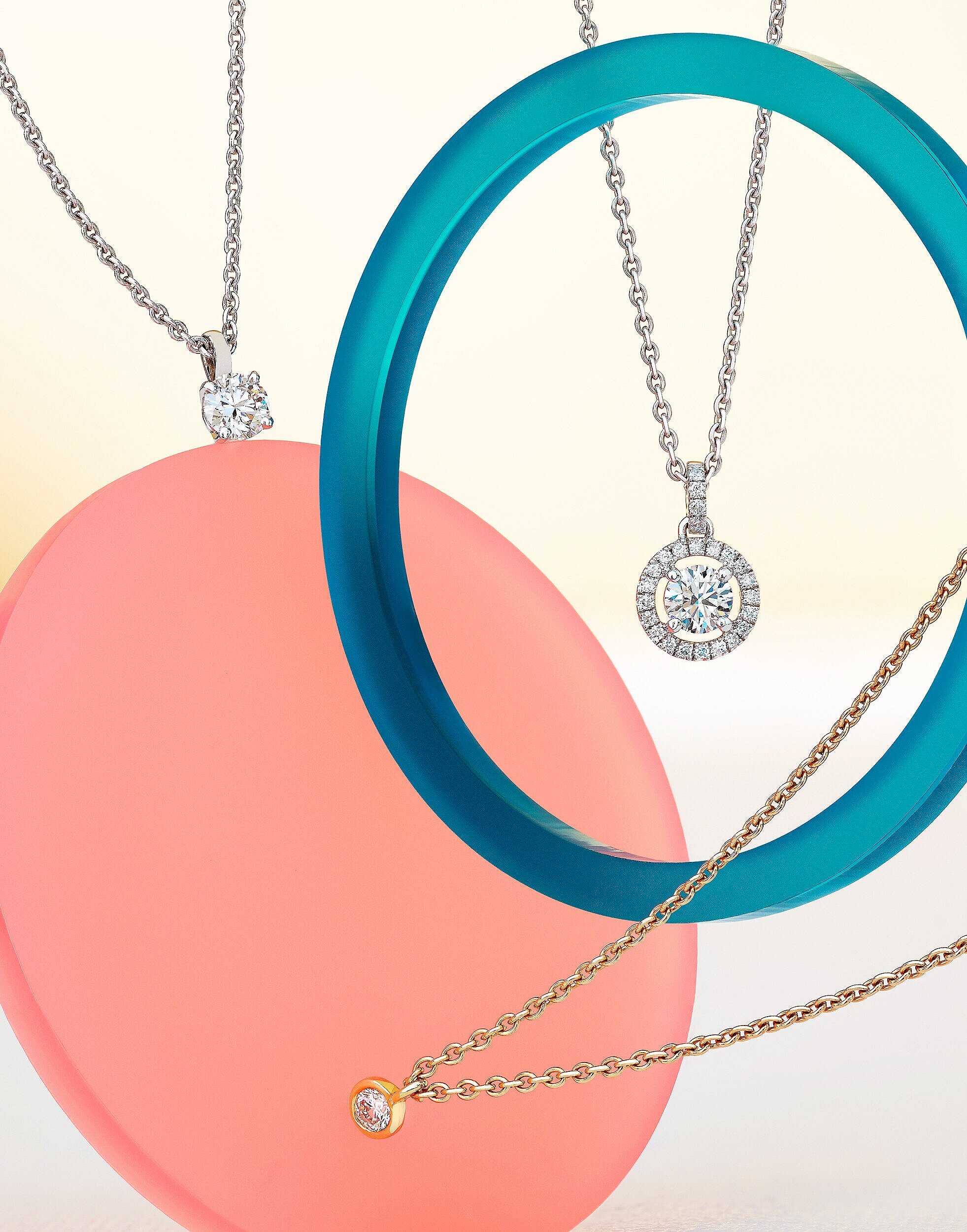  Diamond pendants shot for De Beers 