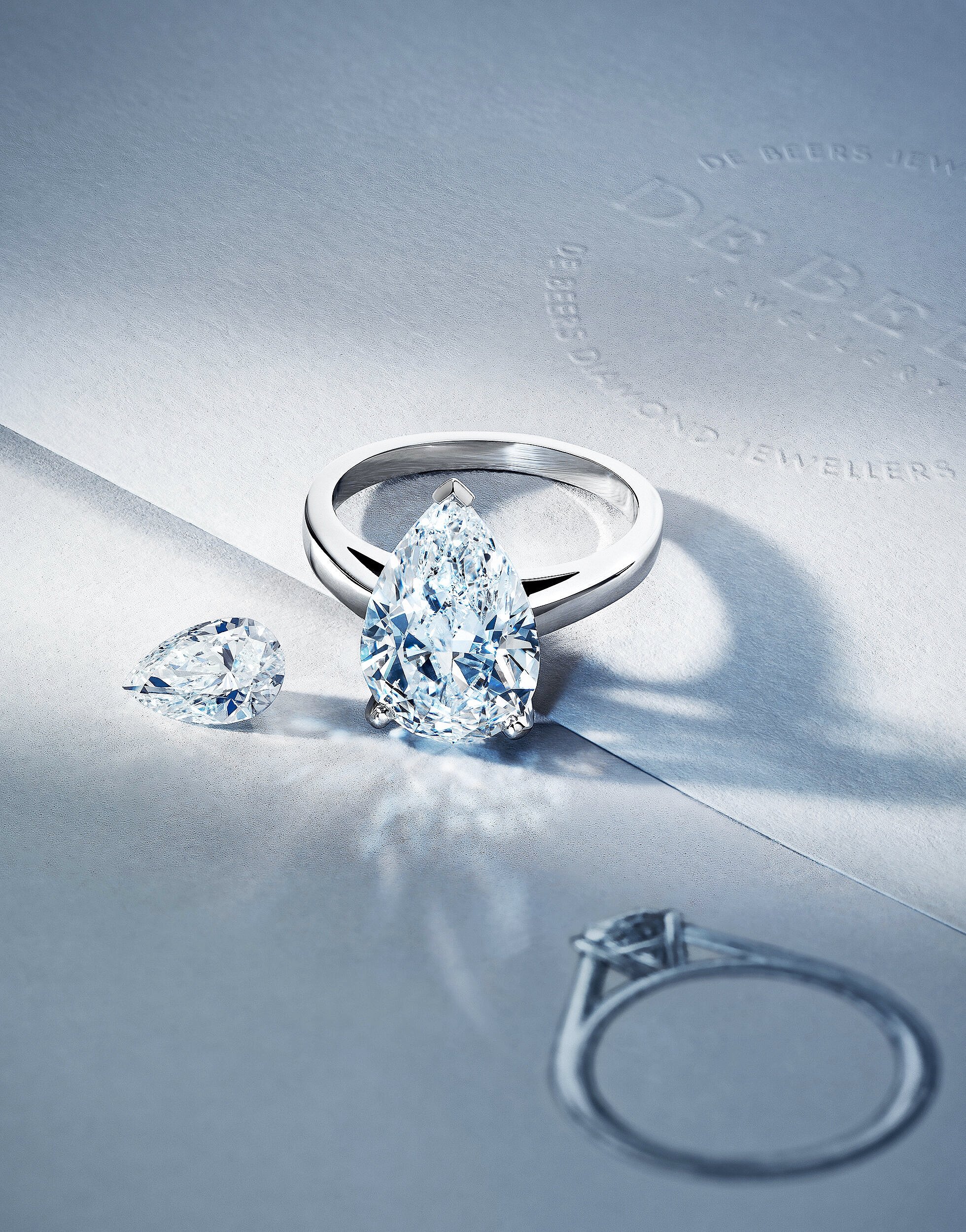  Diamond ring and loose diamond shot for De Beers 