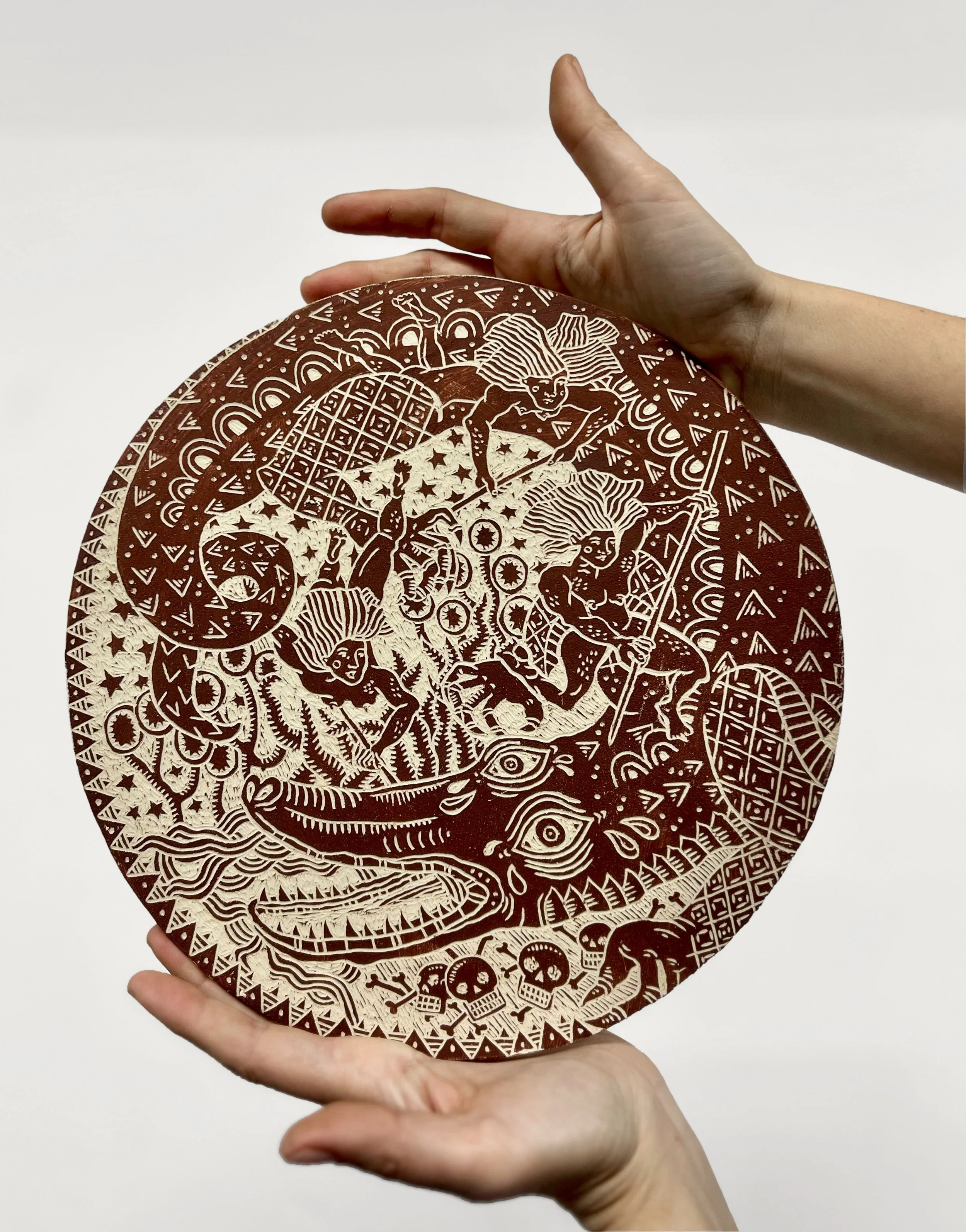 Storytelling with a sgraffito ceramics mural @Salemi, Sicily