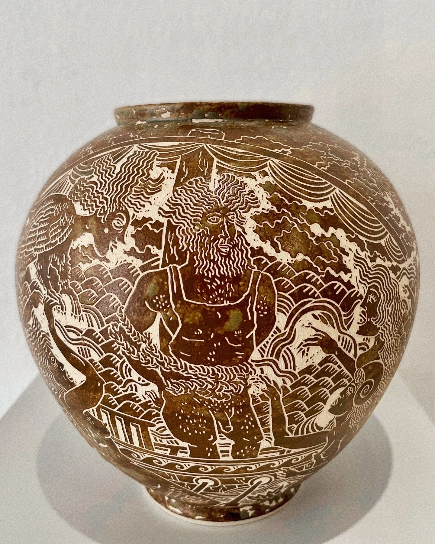 &ldquo;The Sirens and Ulysses&rdquo; 🧜🏿&zwj;♀️

This and other vases are currently on view alongside Michele Redaelli&rsquo;s paintings at VLP Gallery in Pietrasanta through August 25.

@versilia_longboard_paradise 
@micheleredaelli.1 

Glaze from 