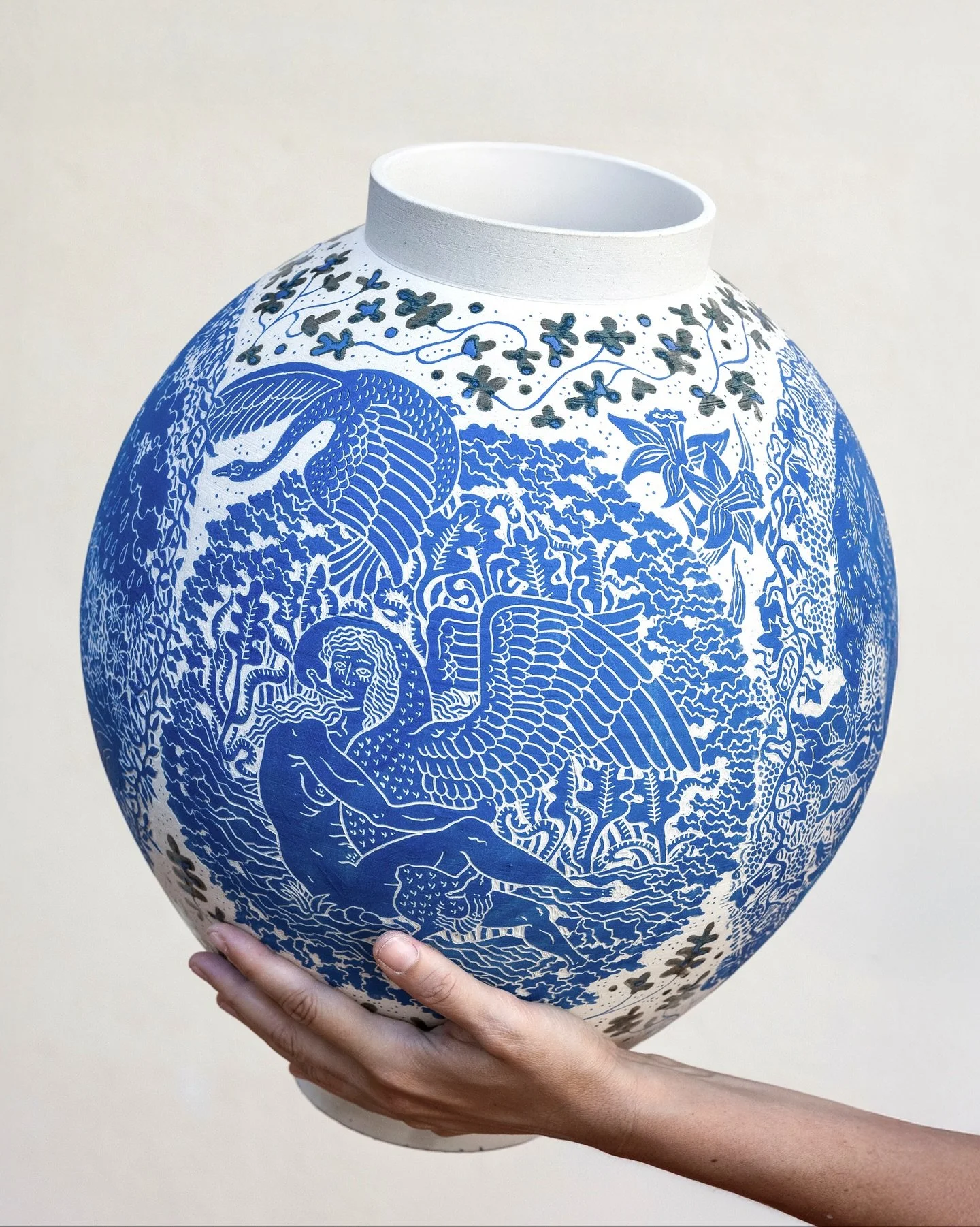 &lsquo;Leda and the Swan&rsquo; 🦢 

Zeus descended as a swan, white wings beating with divine fire, and embraced the mortal queen Leda. From their union were born children touched by destiny &mdash; among them Helen, the most beautiful of mortals.

