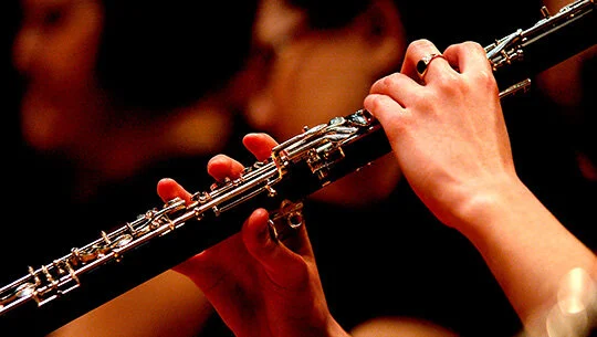 Orchestras tune to a concert “A” played on oboe.